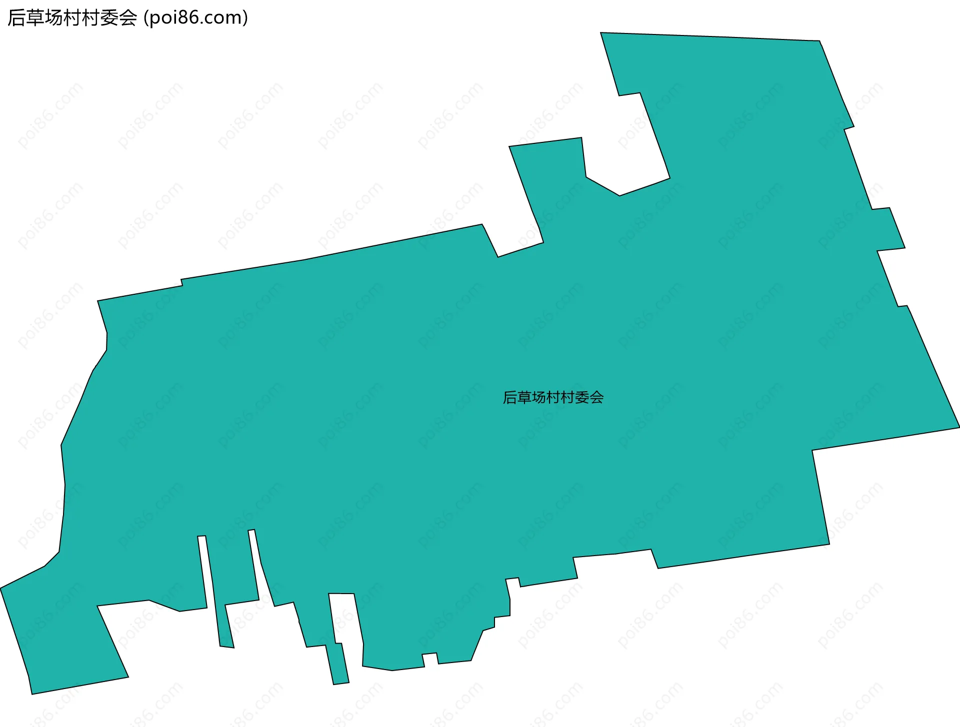后草场村村委会边界地图