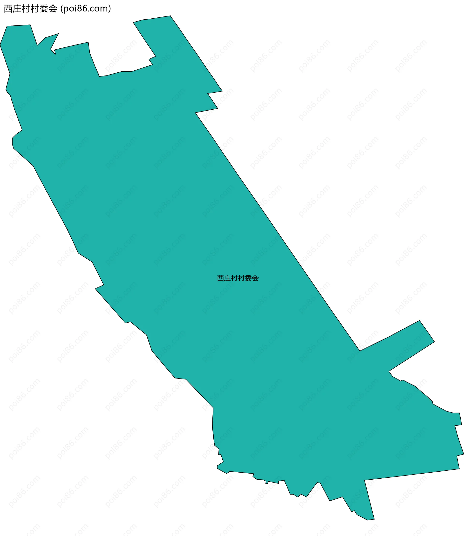 西庄村村委会边界地图