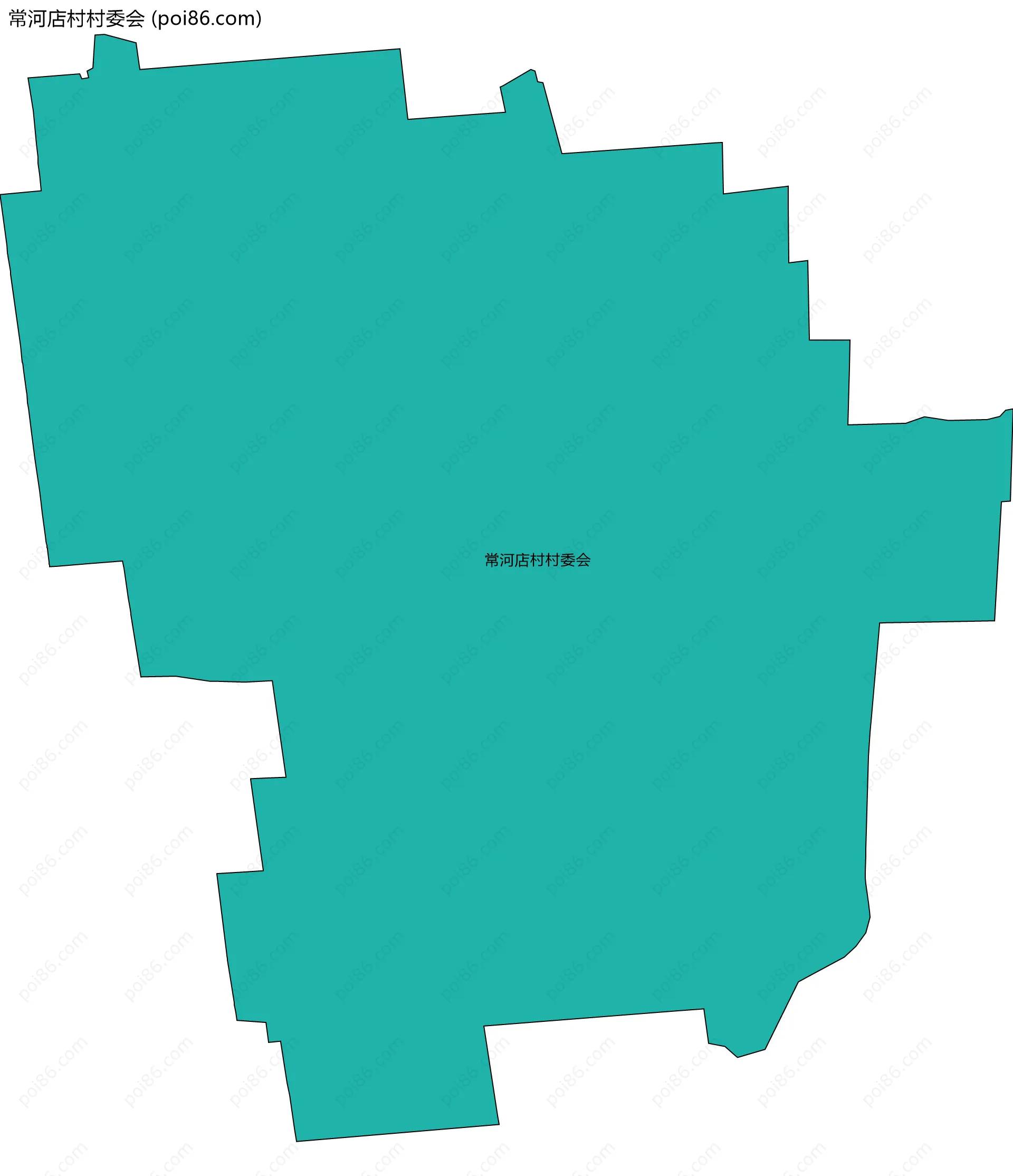 常河店村村委会边界地图