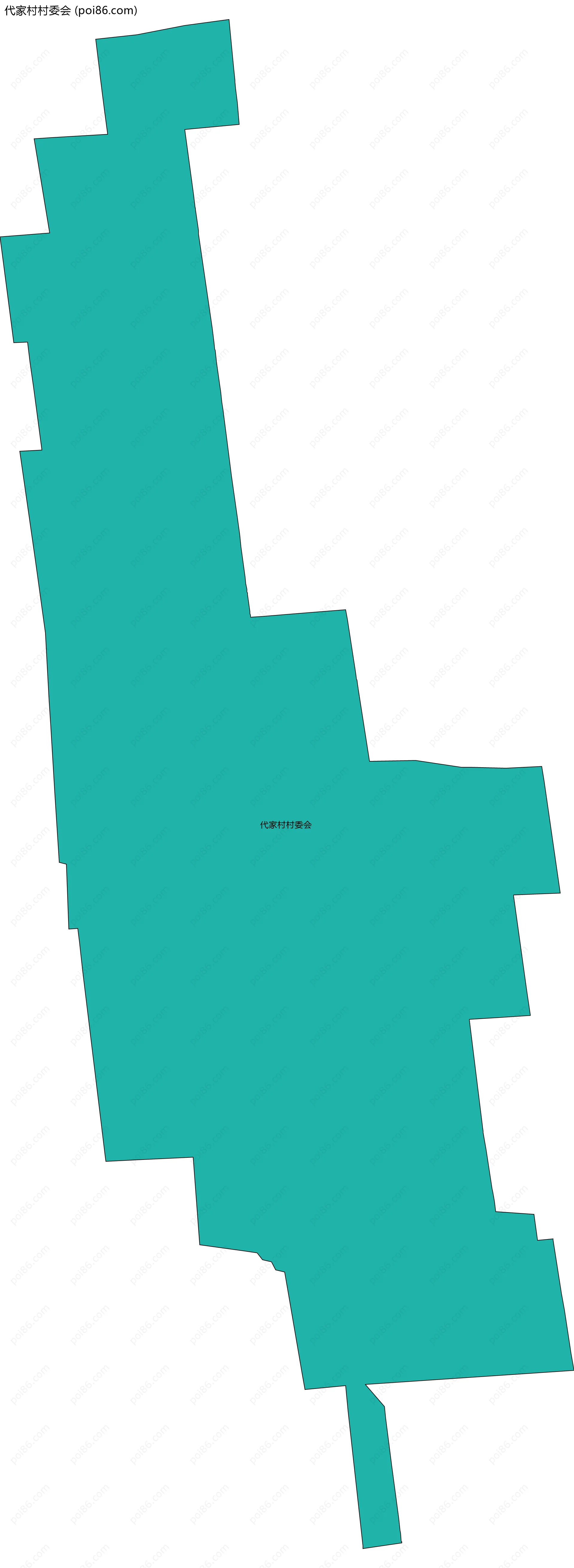 代家村村委会边界地图