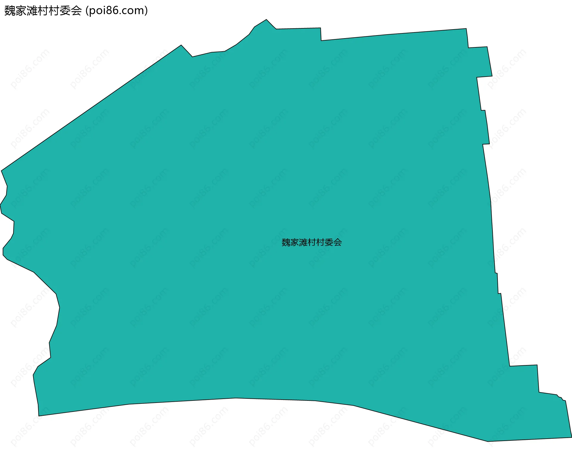 魏家滩村村委会边界地图