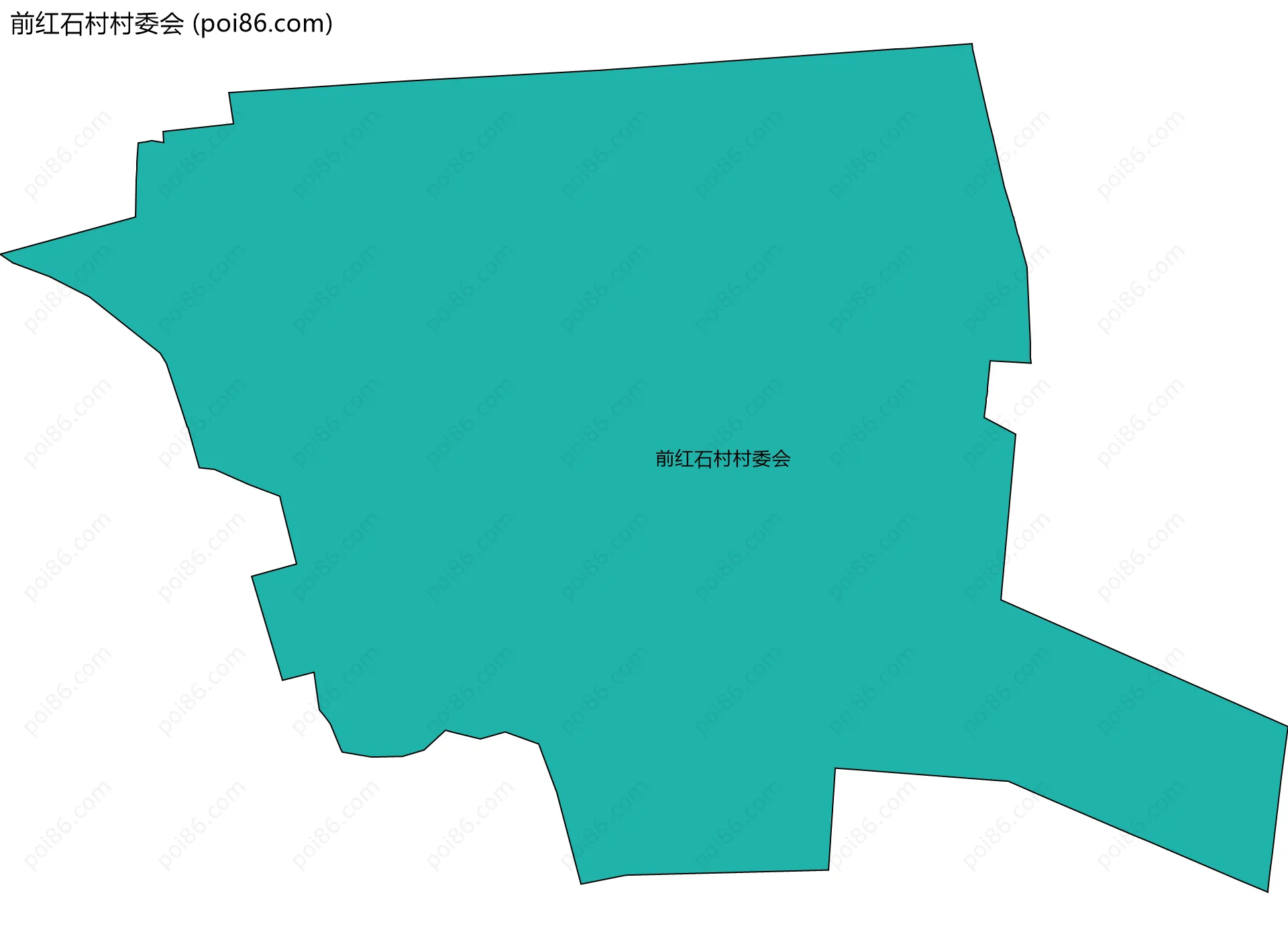 前红石村村委会边界地图