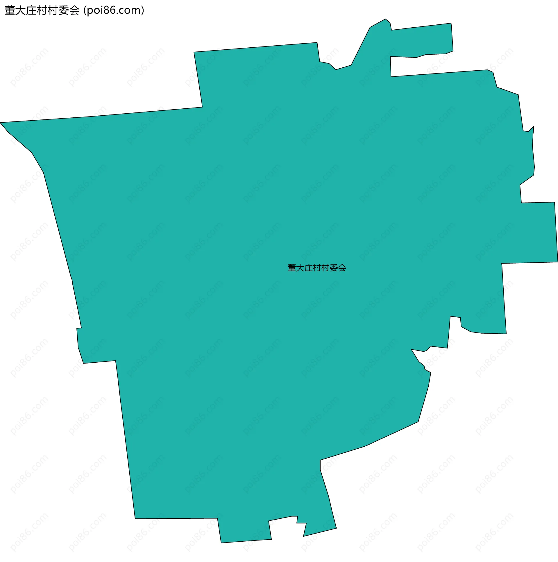 董大庄村村委会边界地图