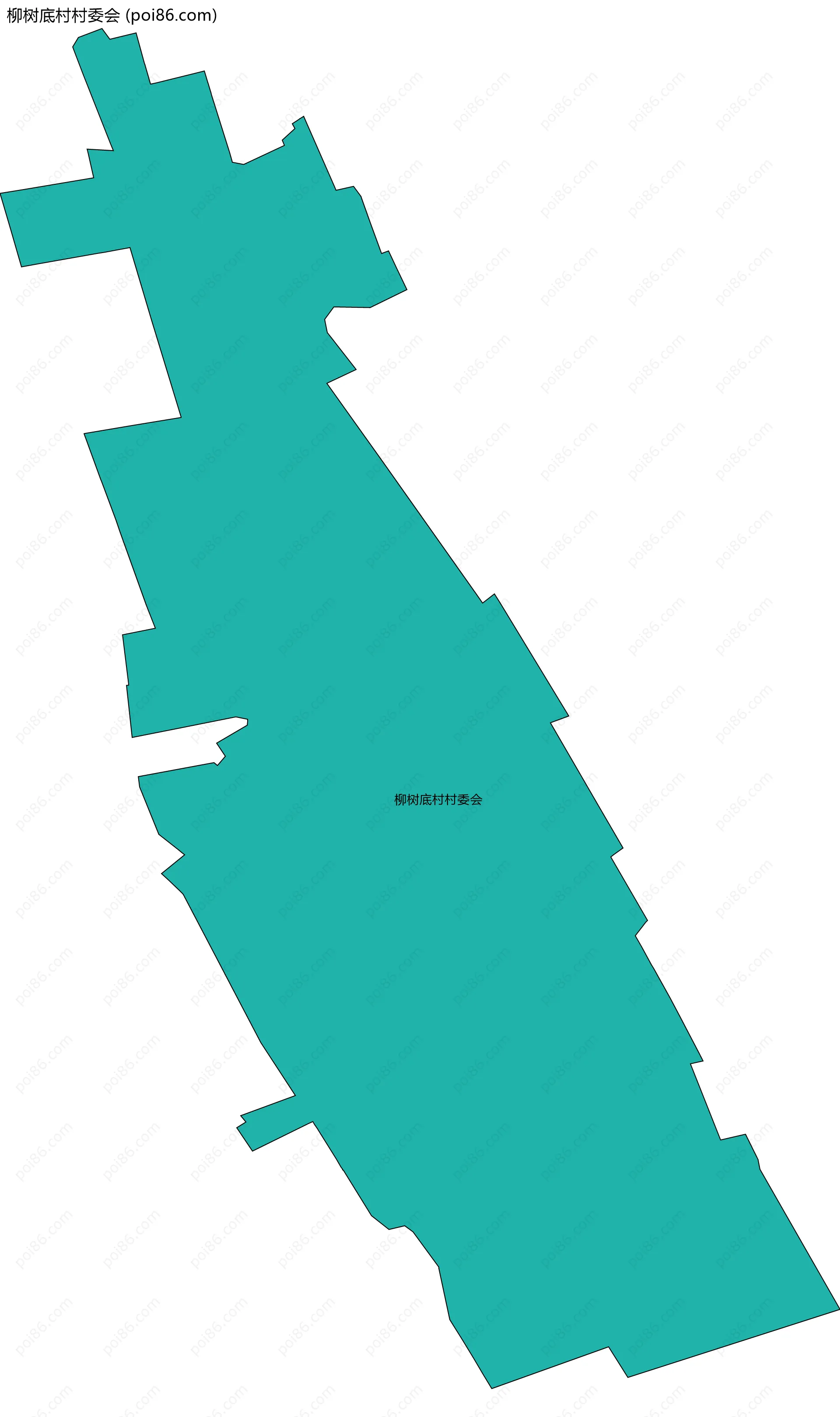 柳树底村村委会边界地图