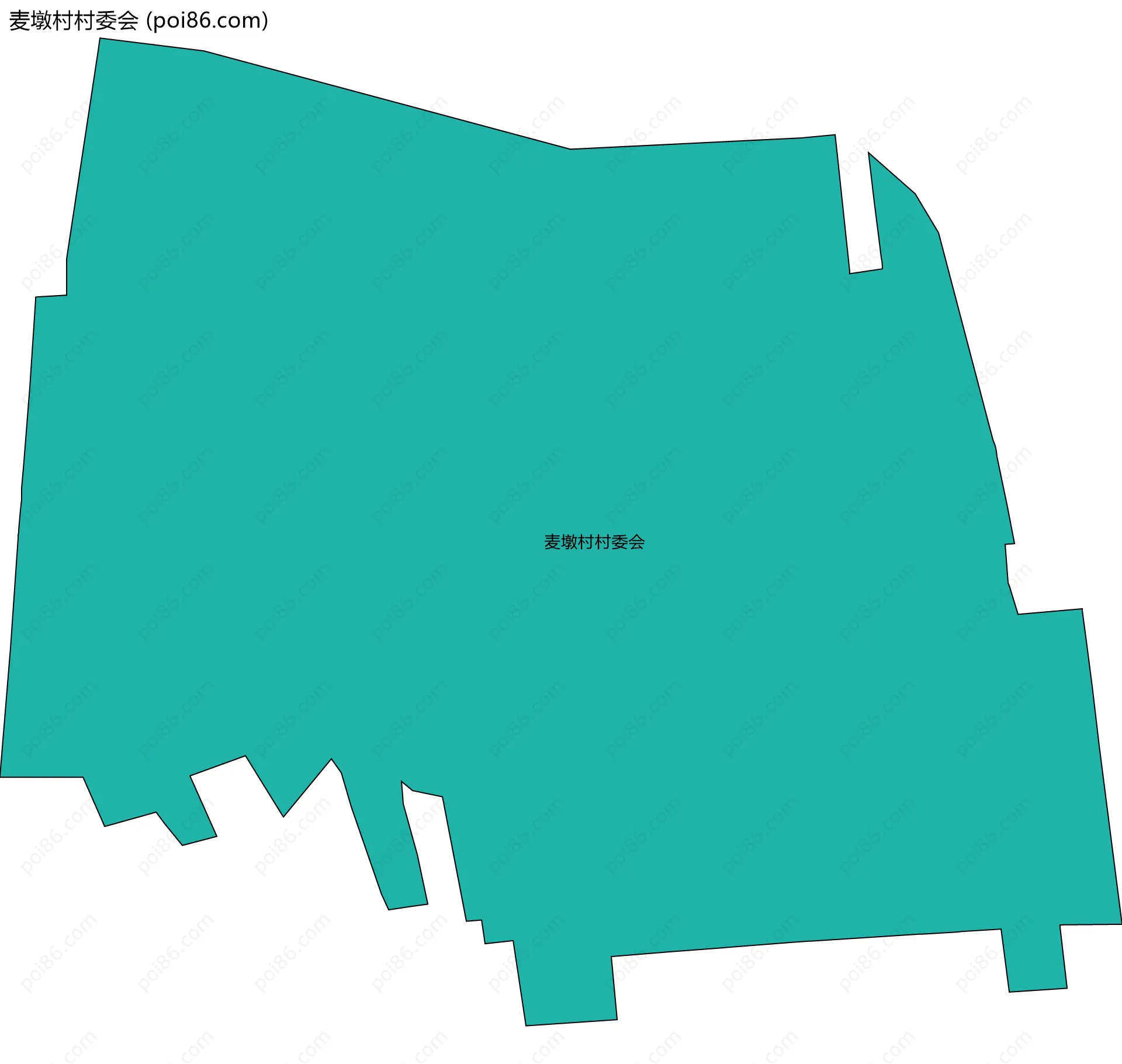 麦墩村村委会边界地图