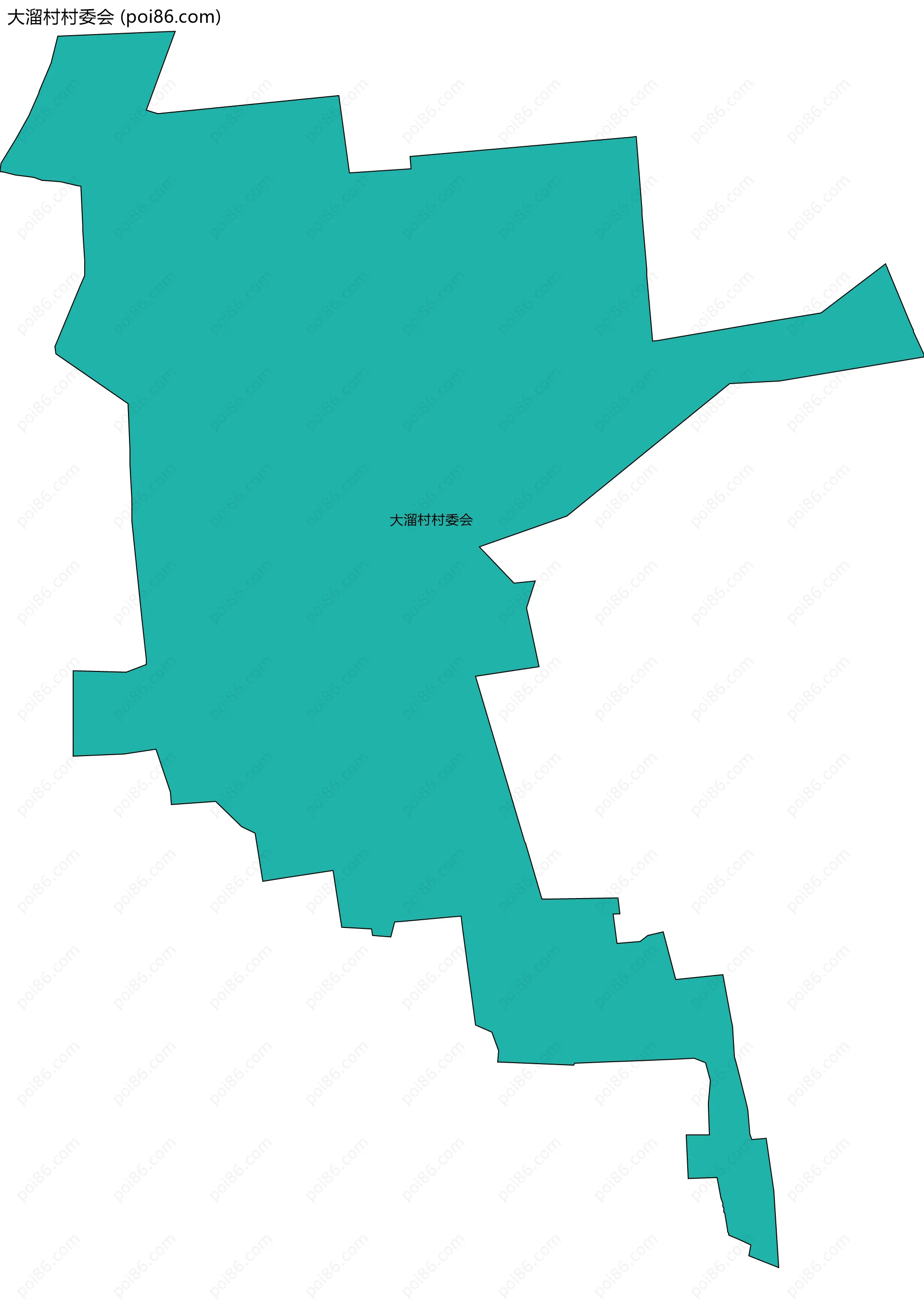 大溜村村委会边界地图