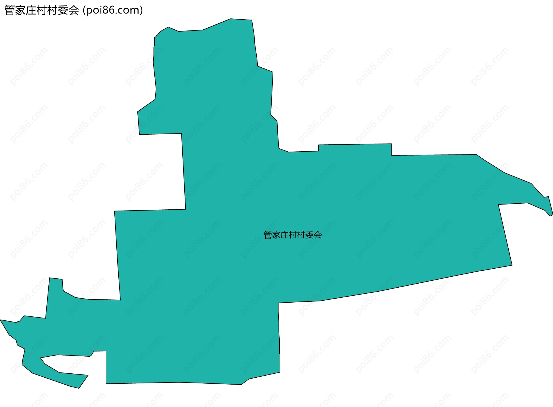 管家庄村村委会边界地图
