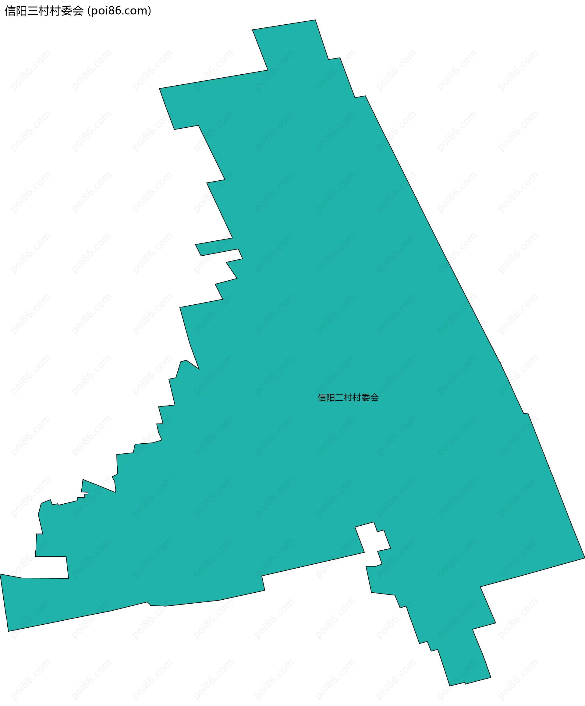信阳三村村委会边界地图