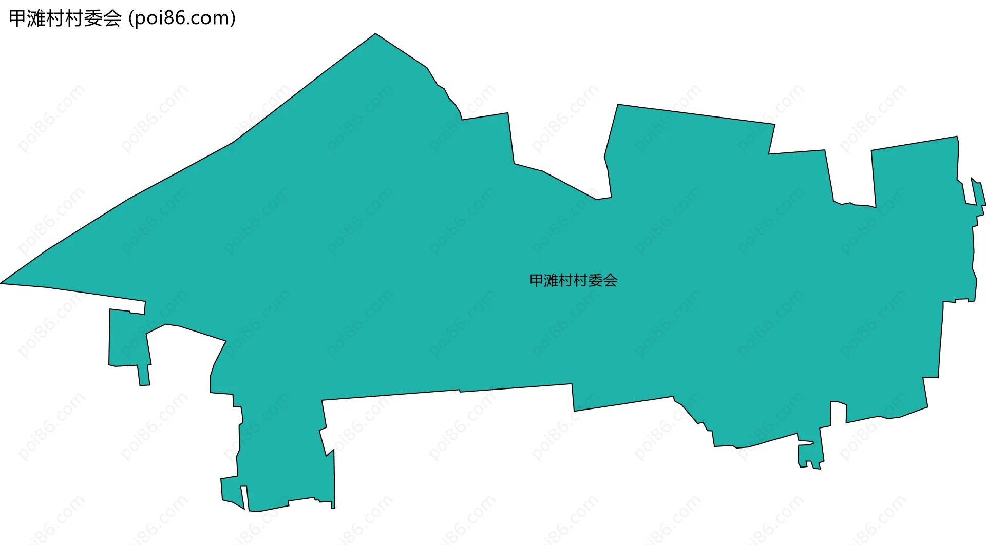甲滩村村委会边界地图