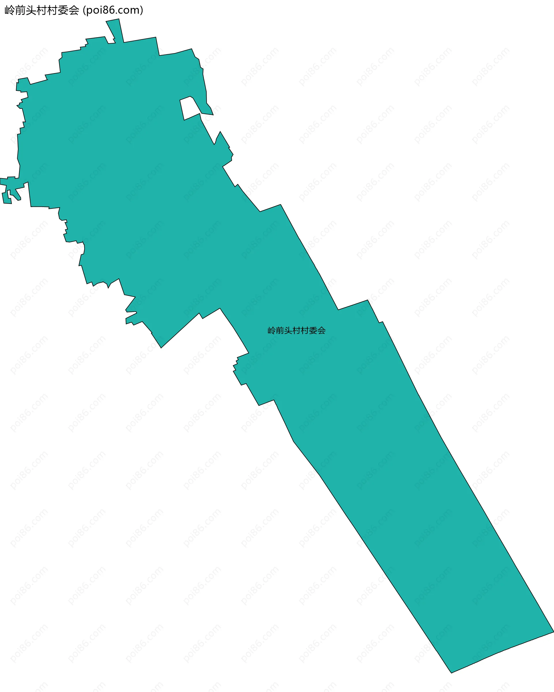 岭前头村村委会边界地图