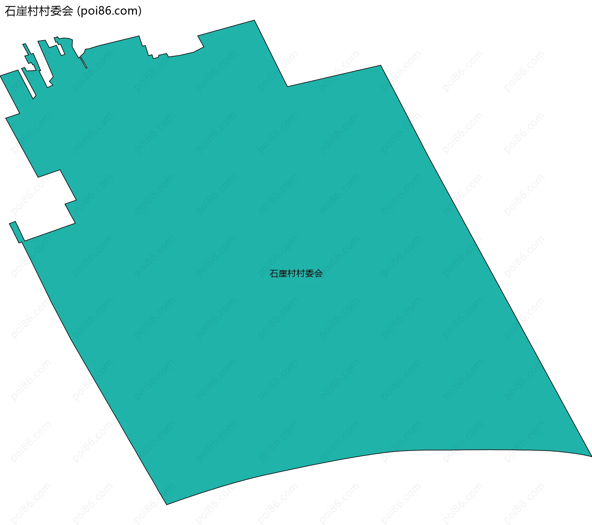 石崖村村委会边界地图
