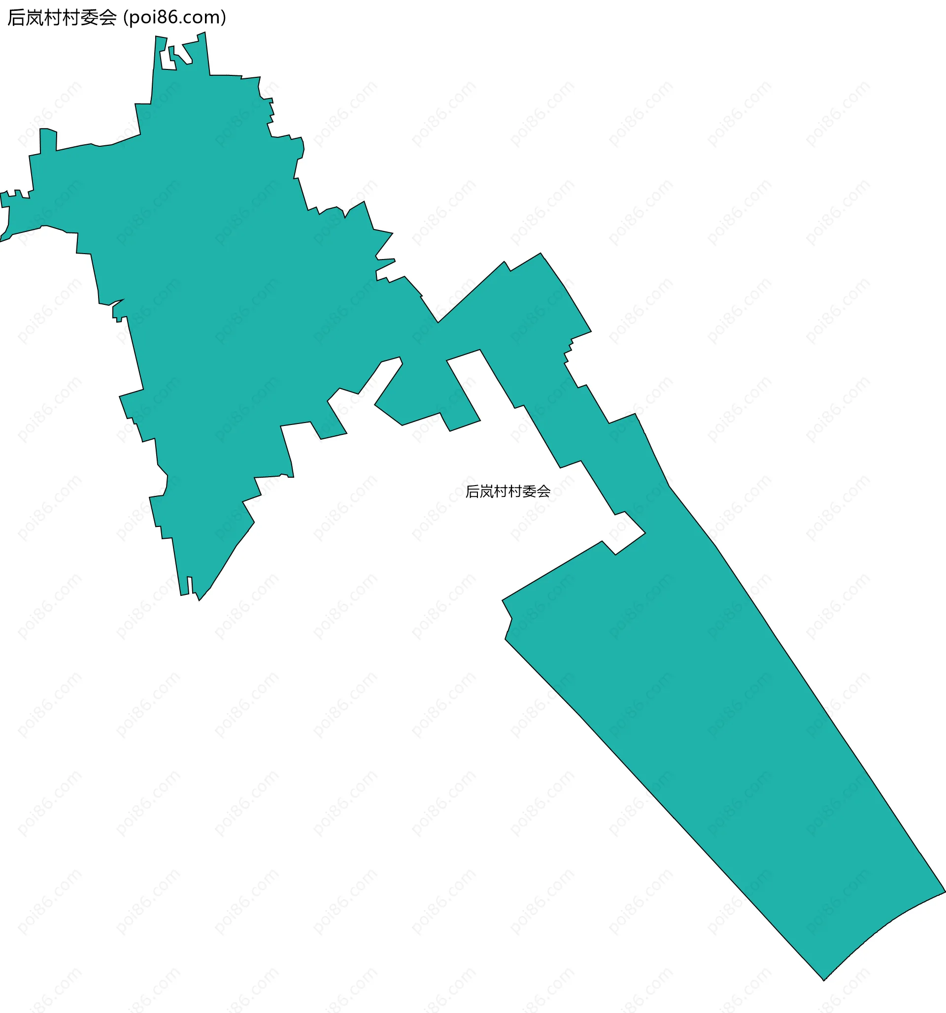 后岚村村委会边界地图