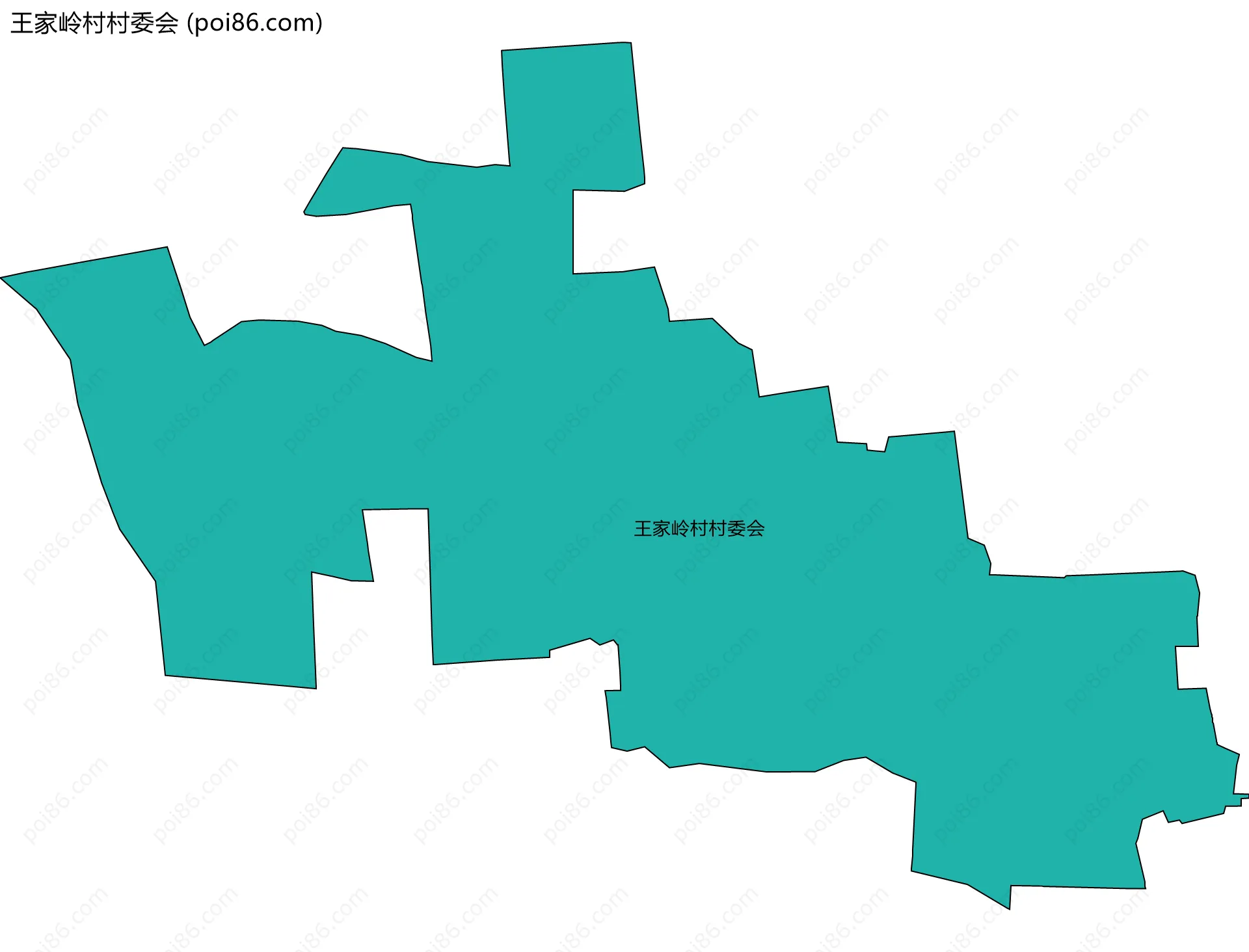 王家岭村村委会边界地图