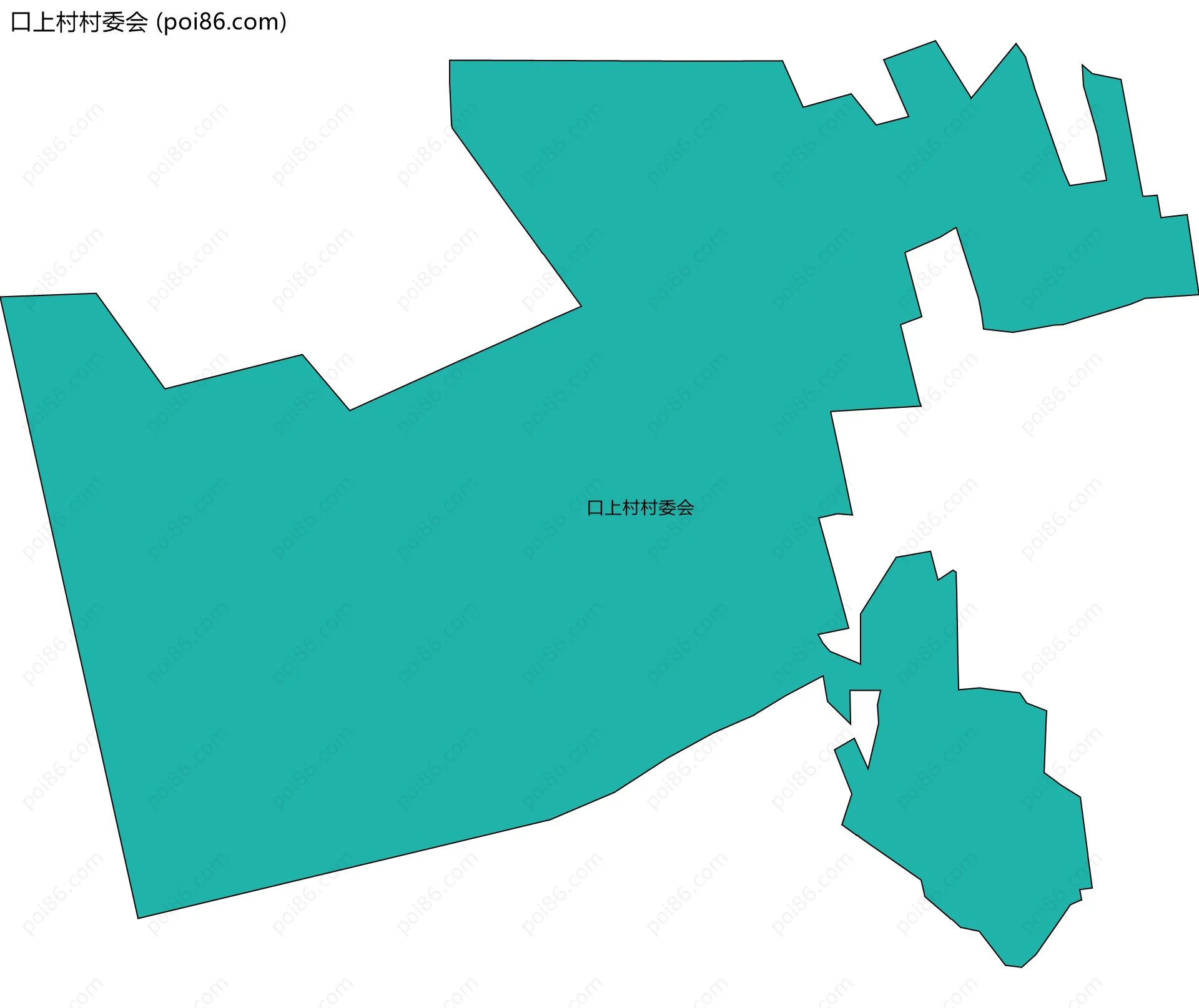 口上村村委会边界地图