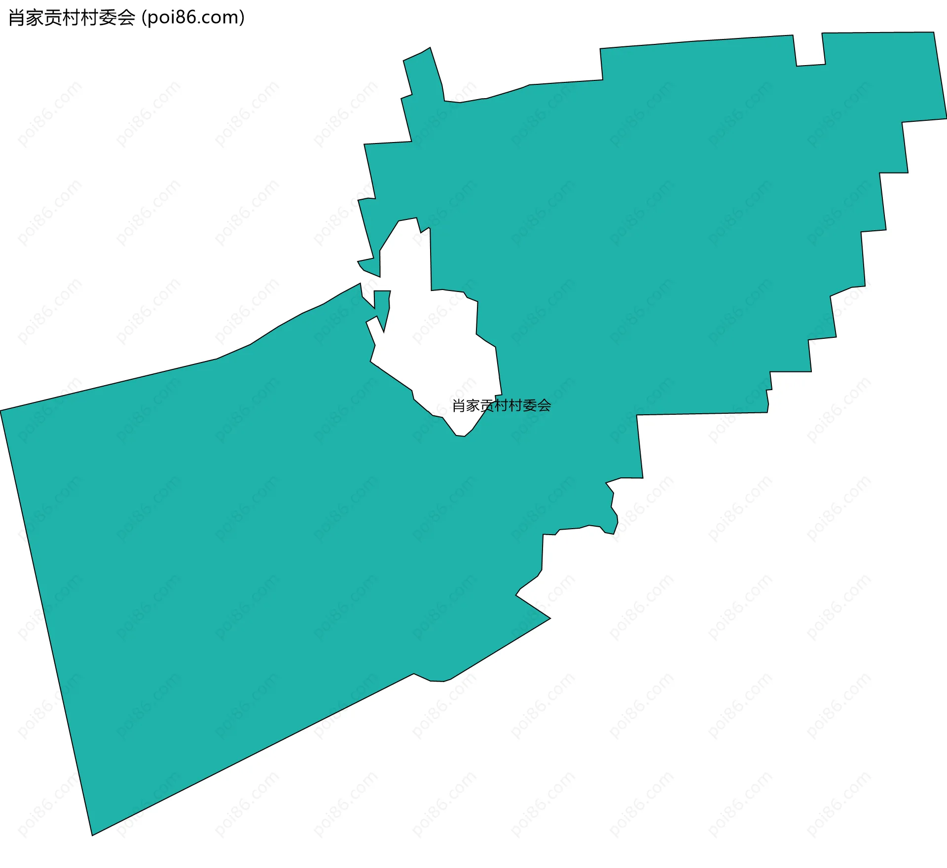 肖家贡村村委会边界地图