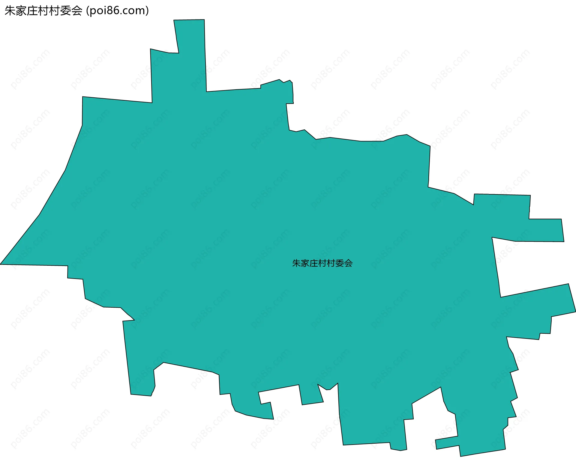 朱家庄村村委会边界地图