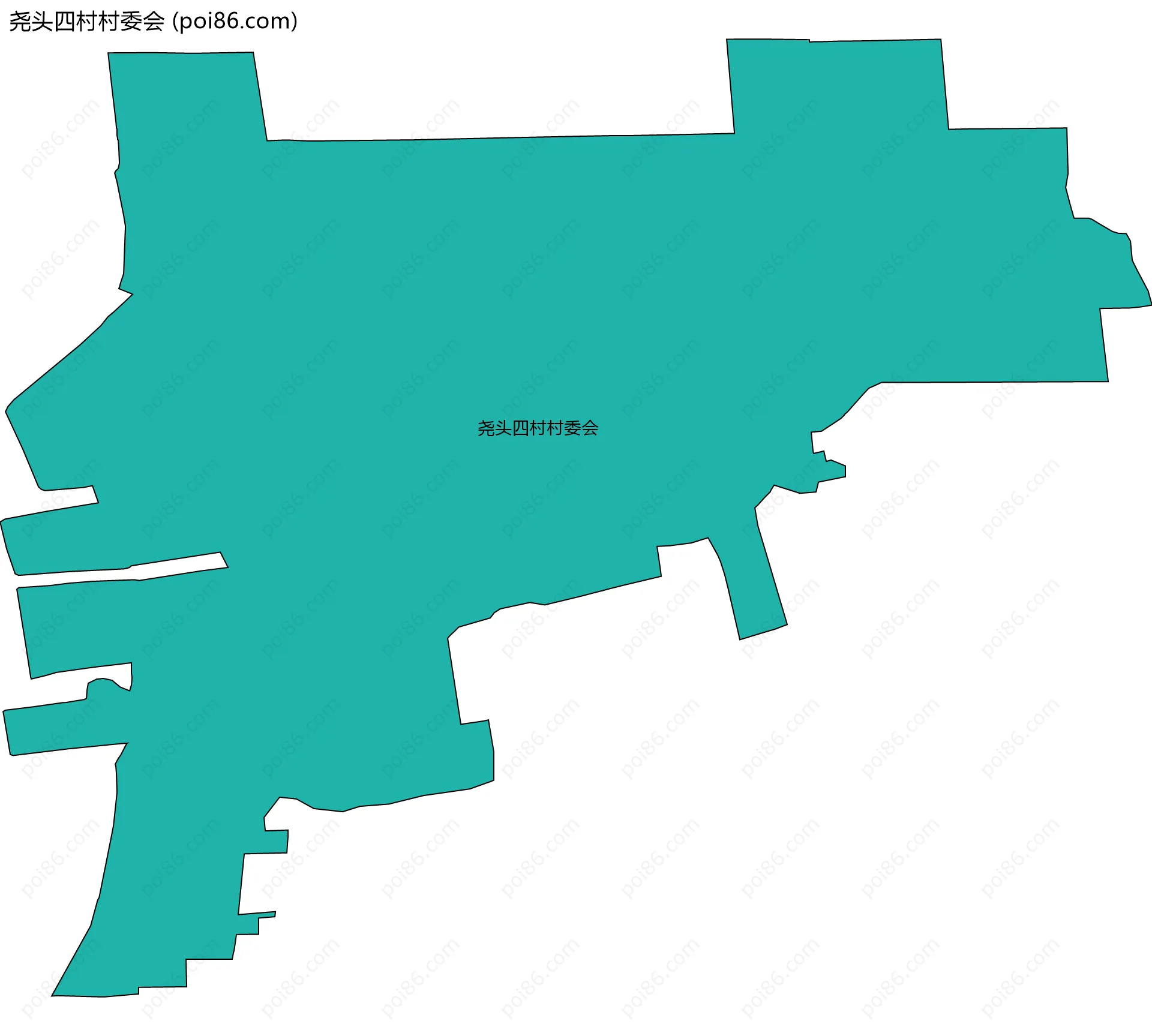 尧头四村村委会边界地图