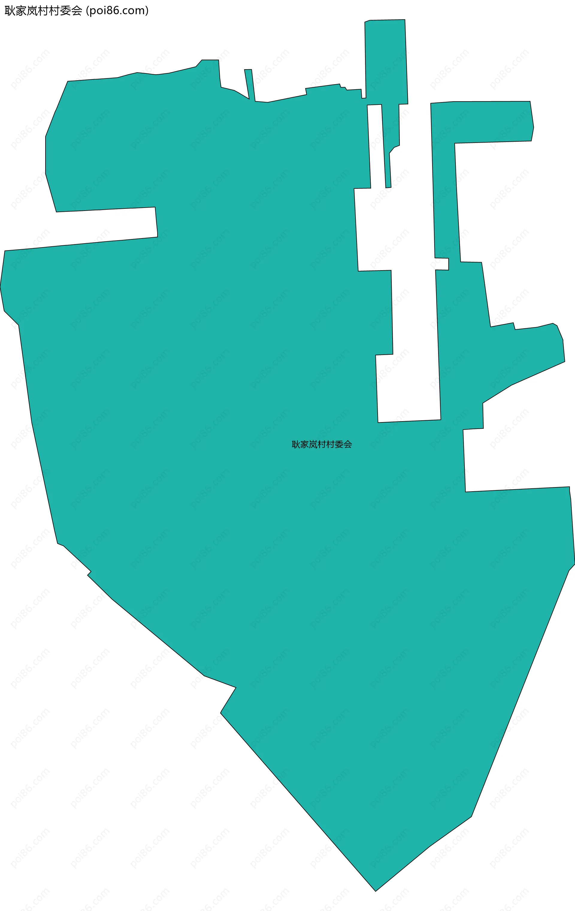 耿家岚村村委会边界地图