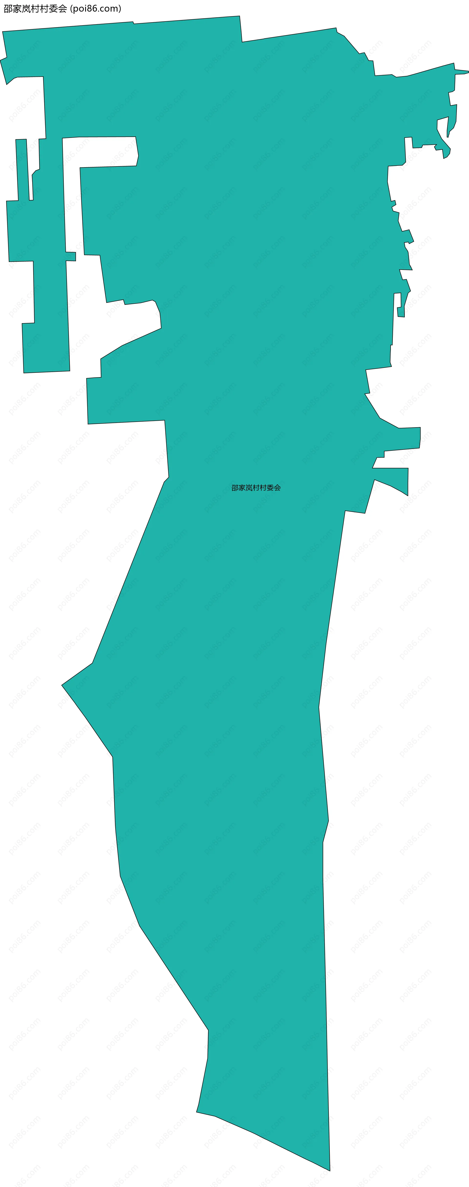 邵家岚村村委会边界地图