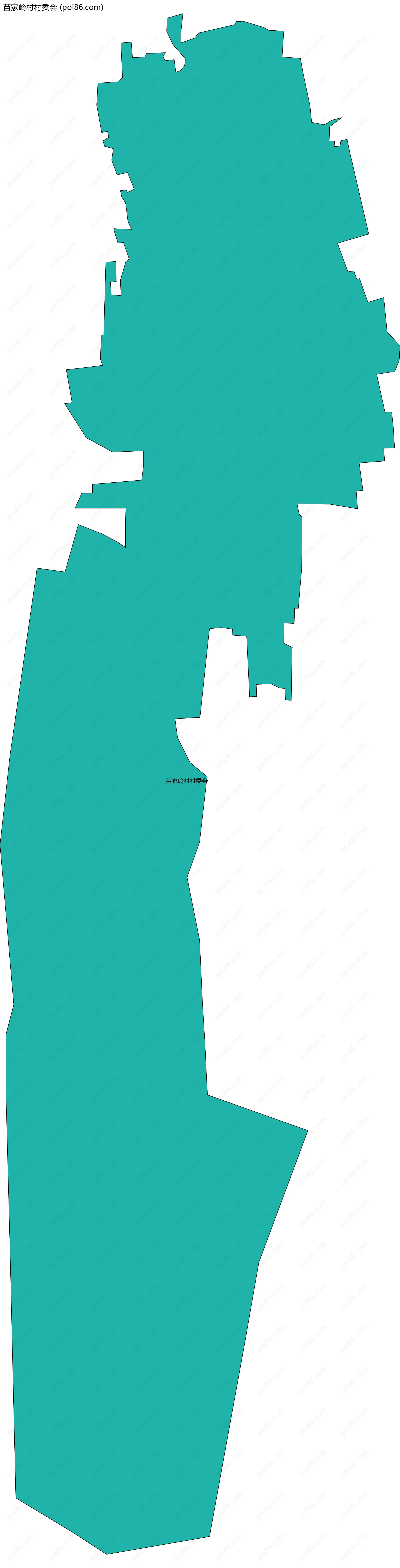 苗家岭村村委会边界地图