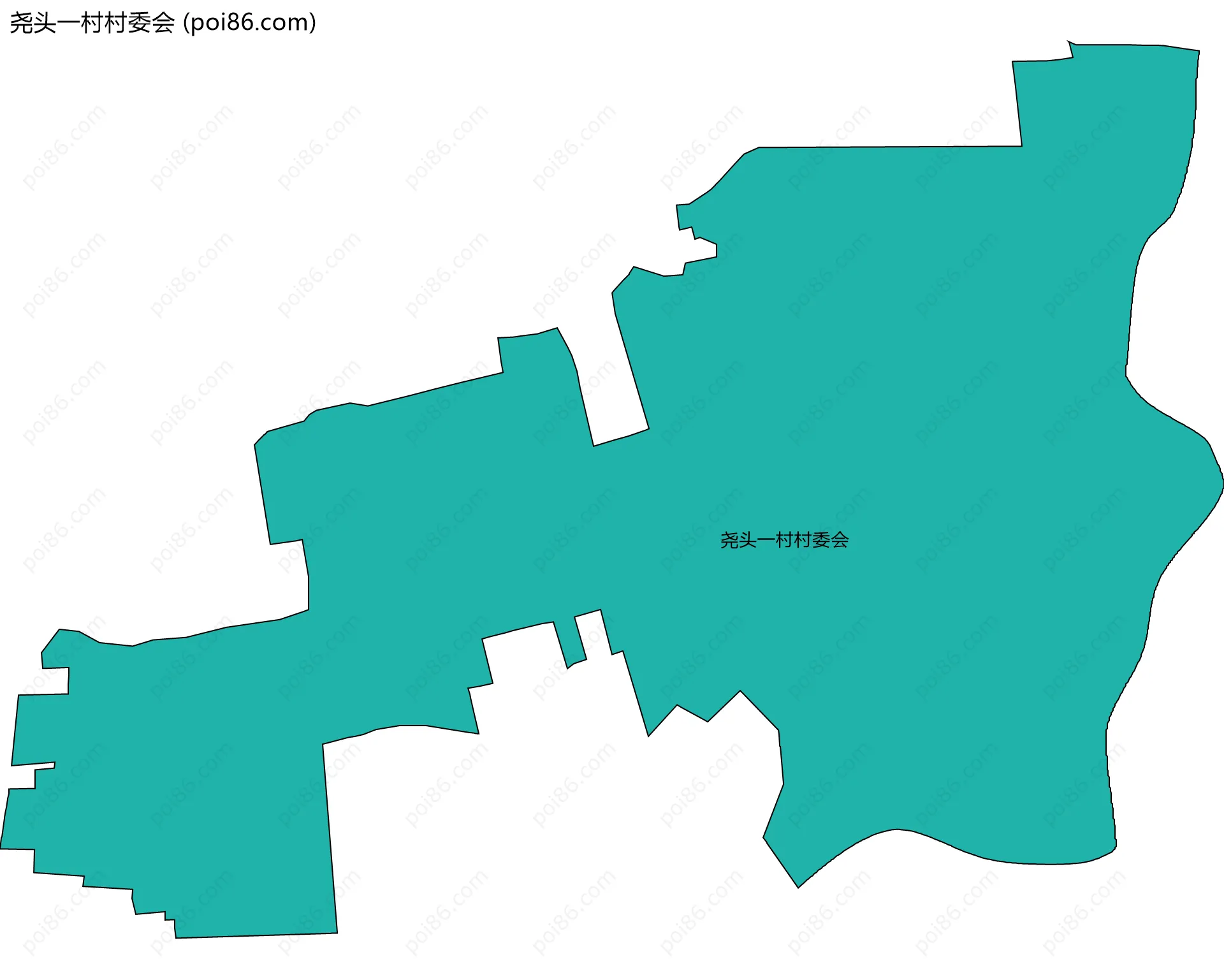 尧头一村村委会边界地图