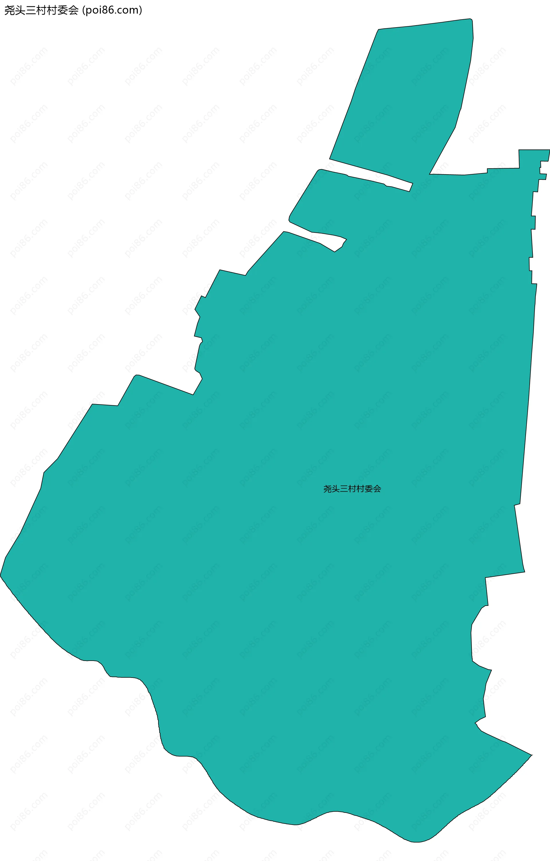 尧头三村村委会边界地图