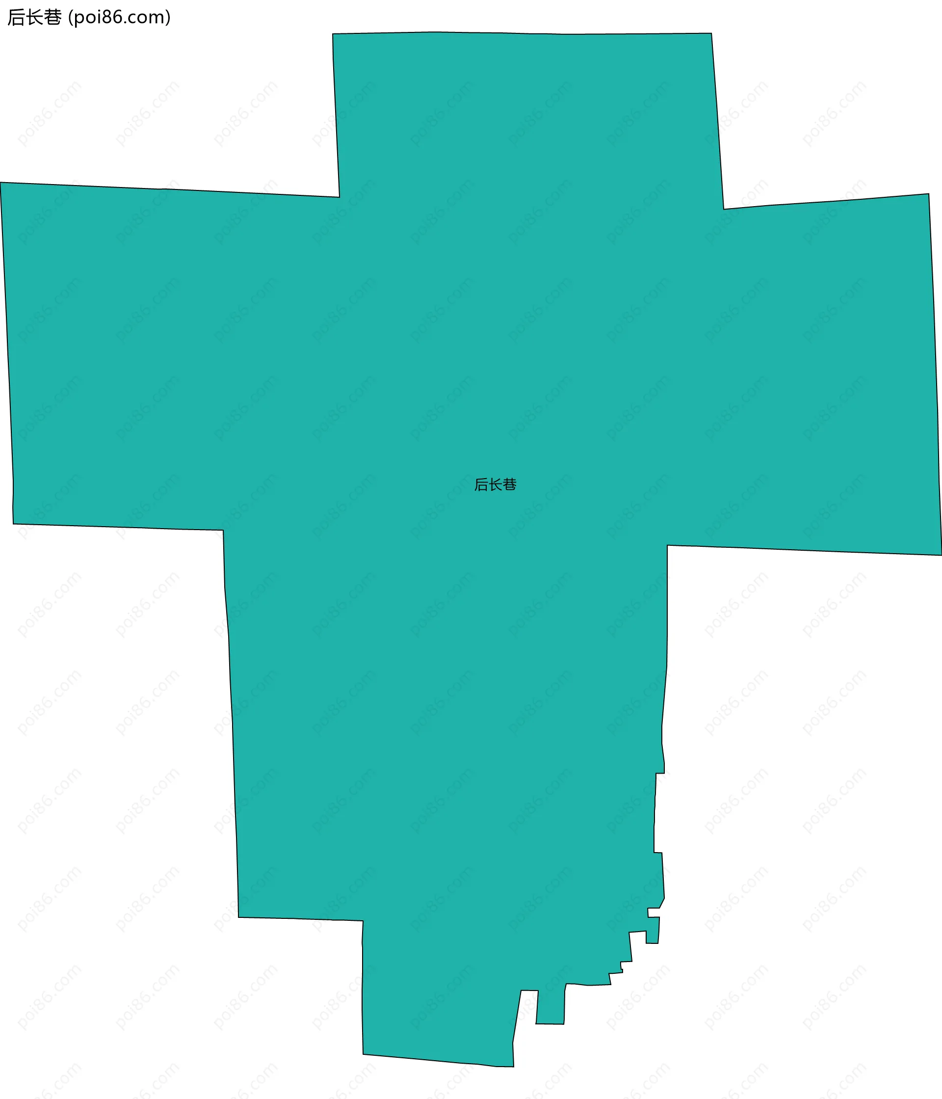 后长巷边界地图