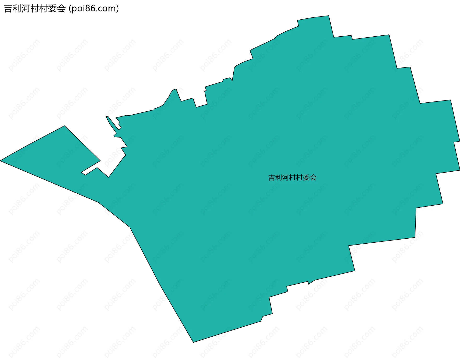 吉利河村村委会边界地图