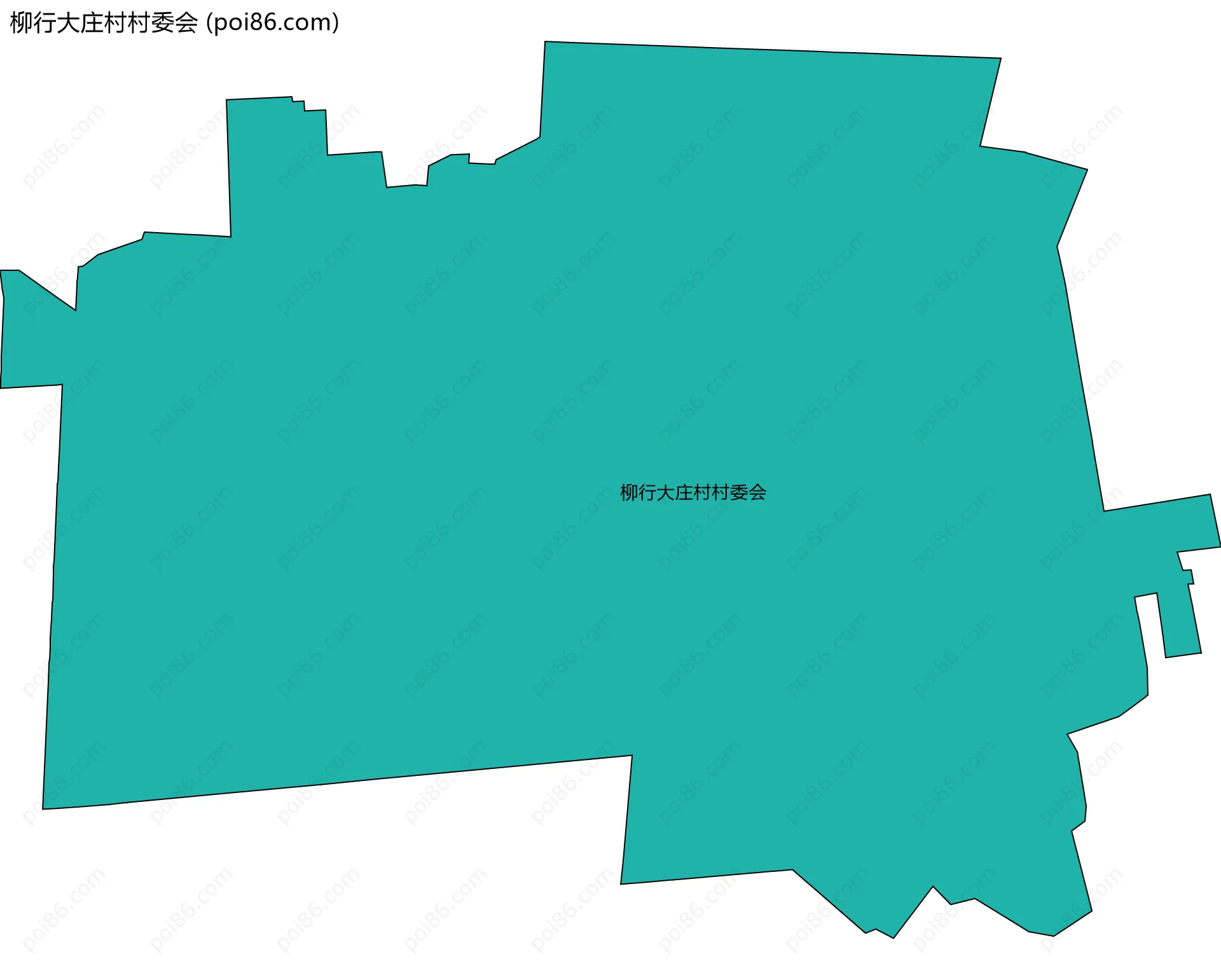 柳行大庄村村委会边界地图