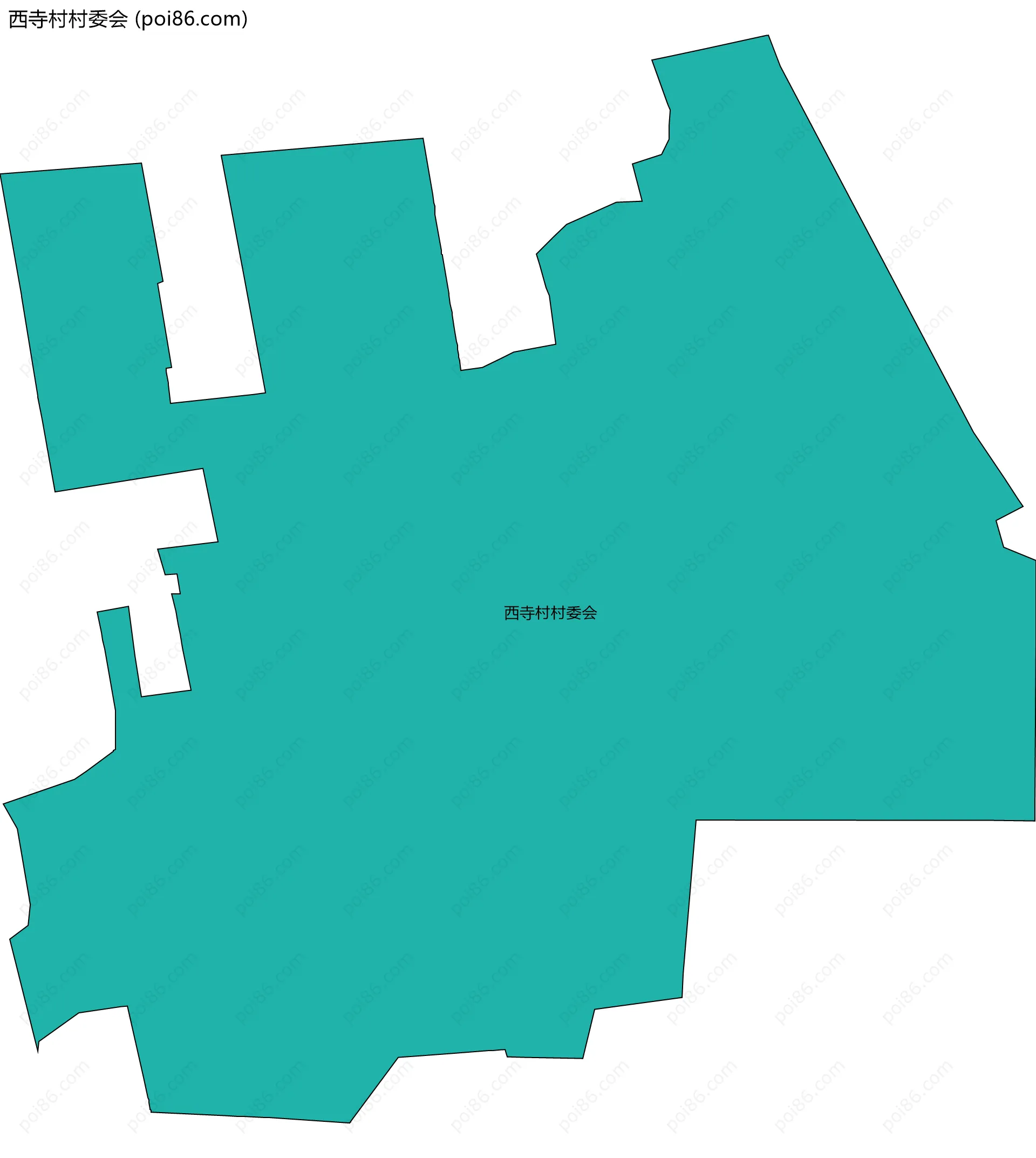 西寺村村委会边界地图
