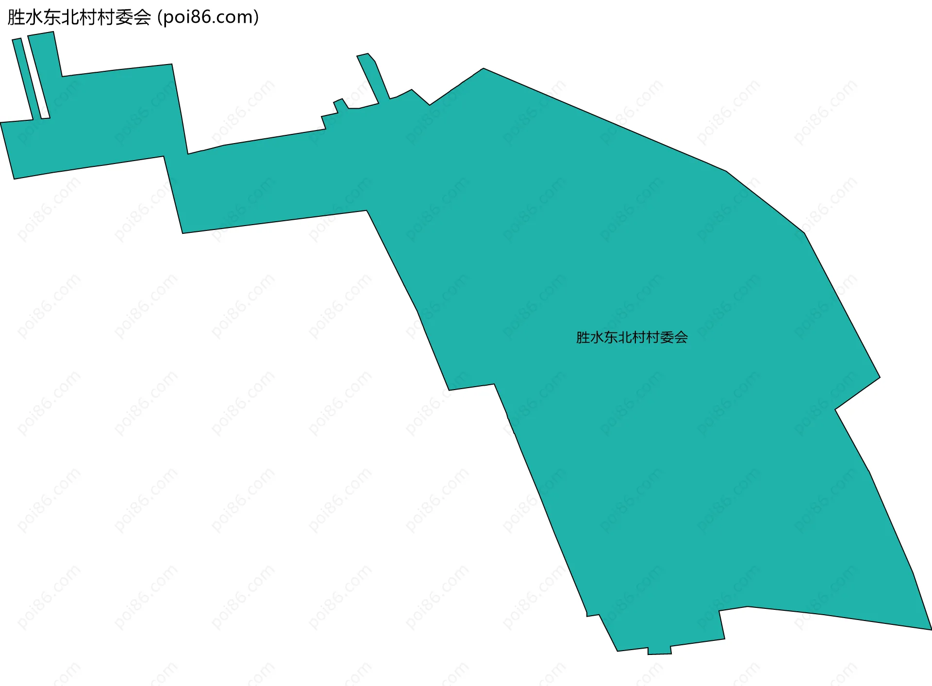 胜水东北村村委会边界地图