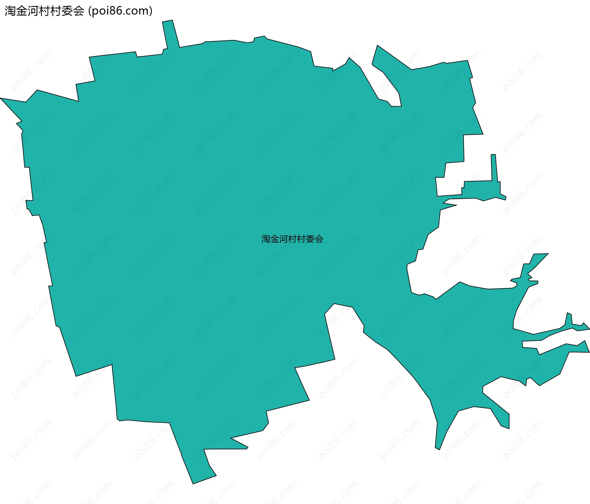 淘金河村村委会边界地图