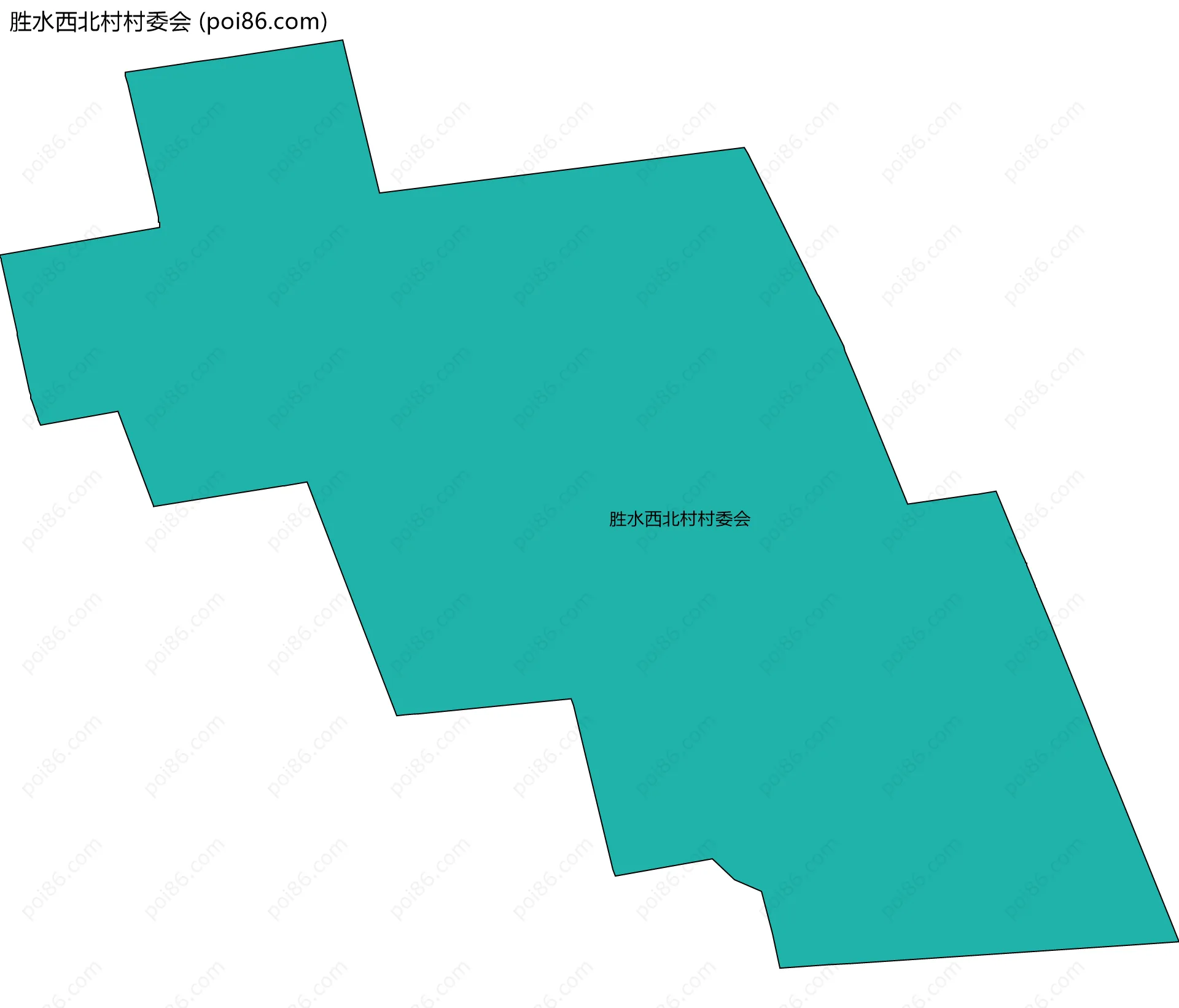 胜水西北村村委会边界地图