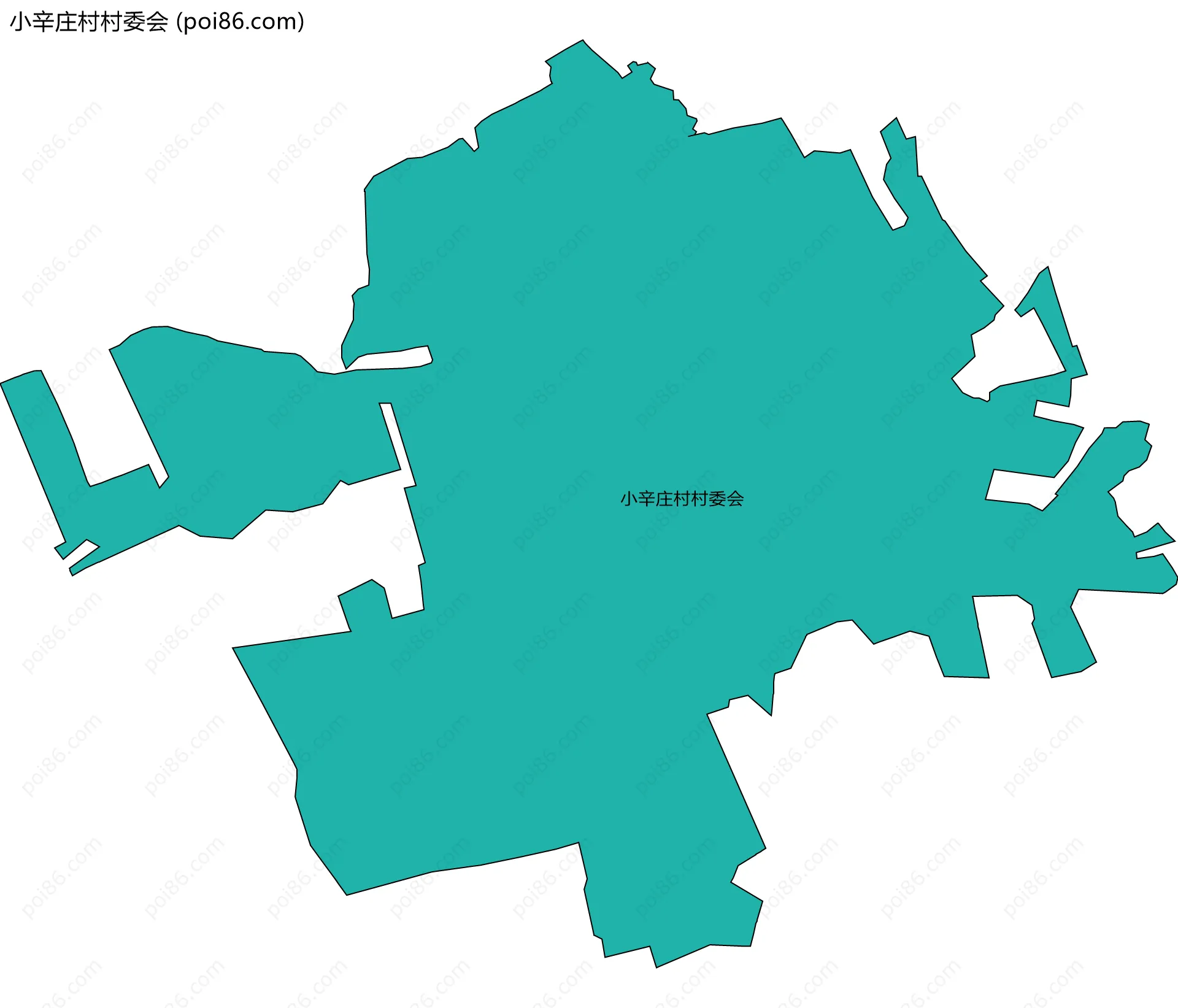 小辛庄村村委会边界地图