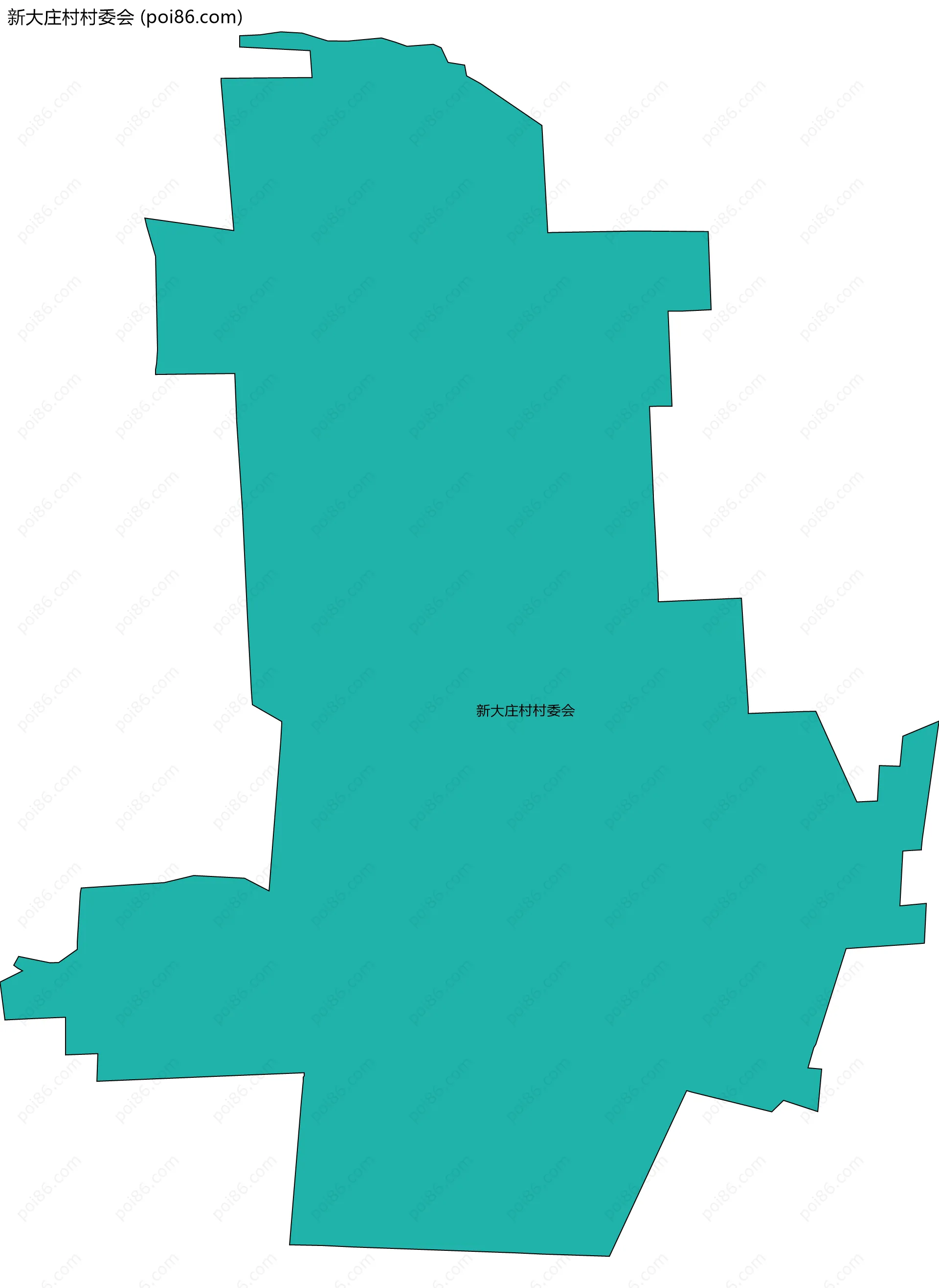 新大庄村村委会边界地图