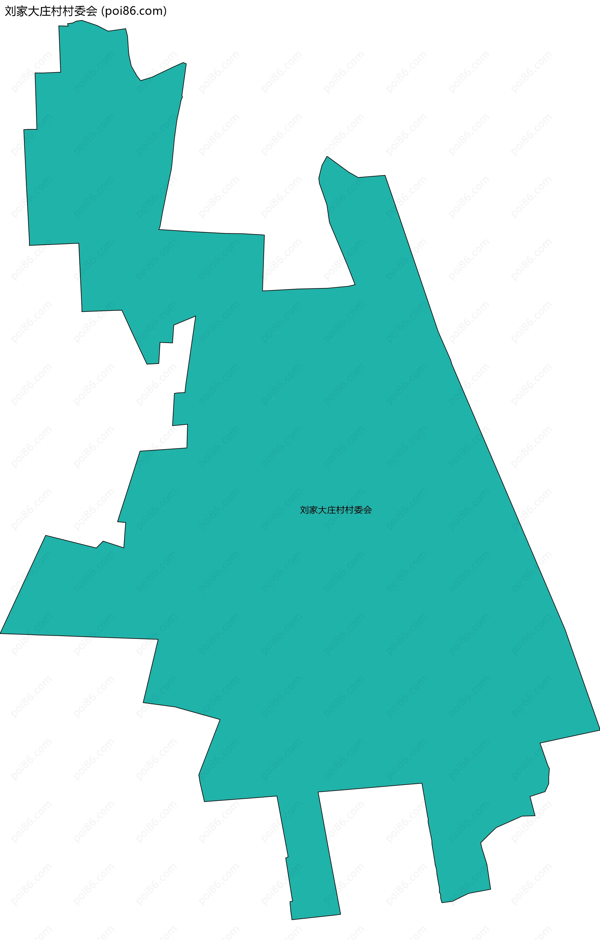 刘家大庄村村委会边界地图