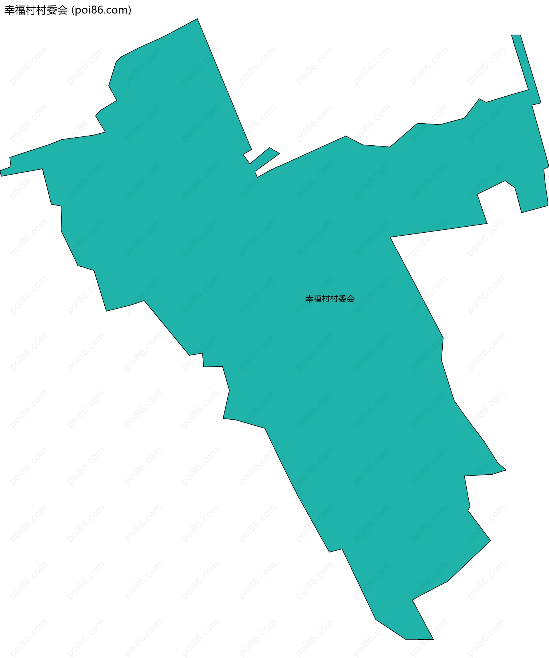 幸福村村委会边界地图