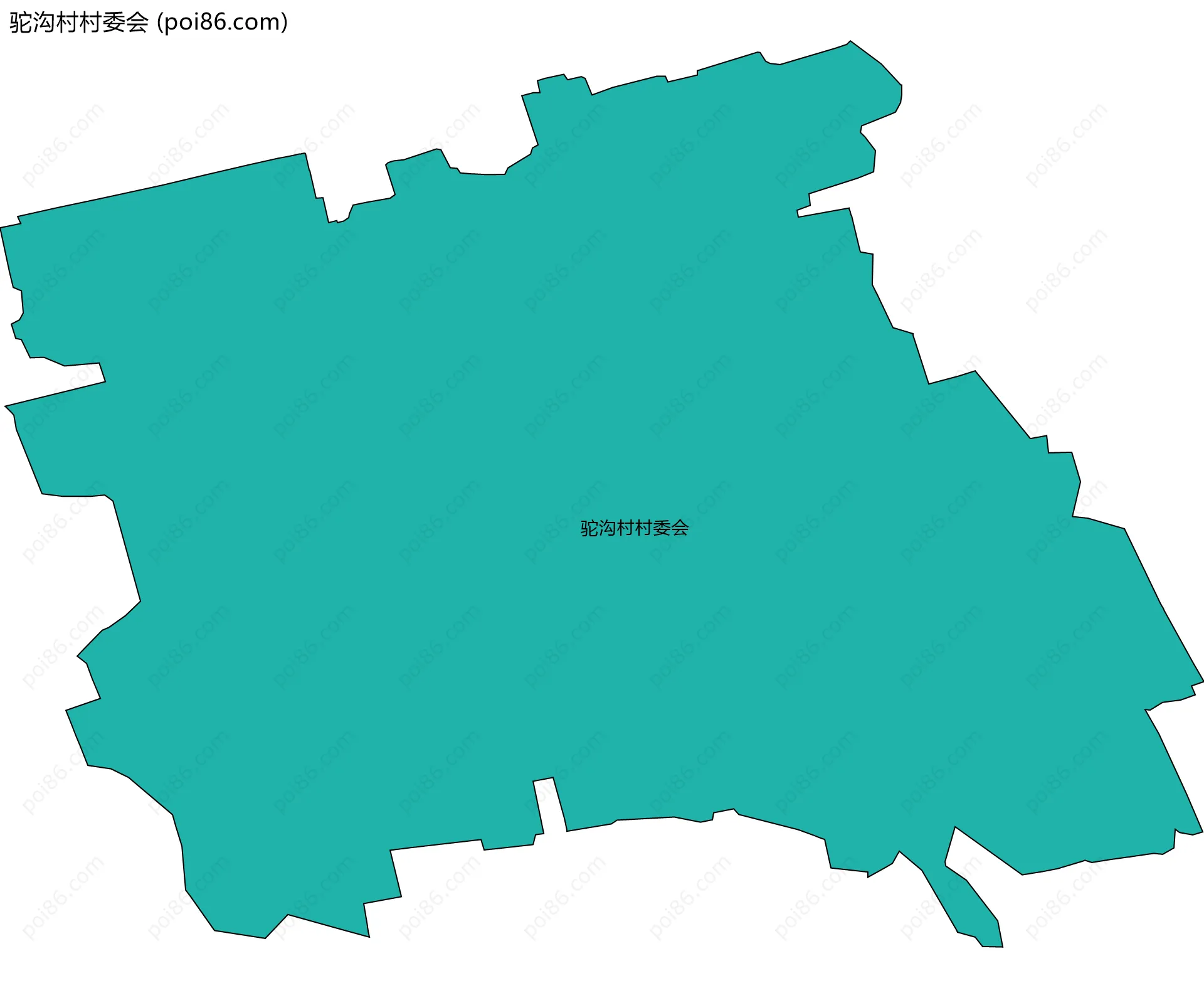 驼沟村村委会边界地图