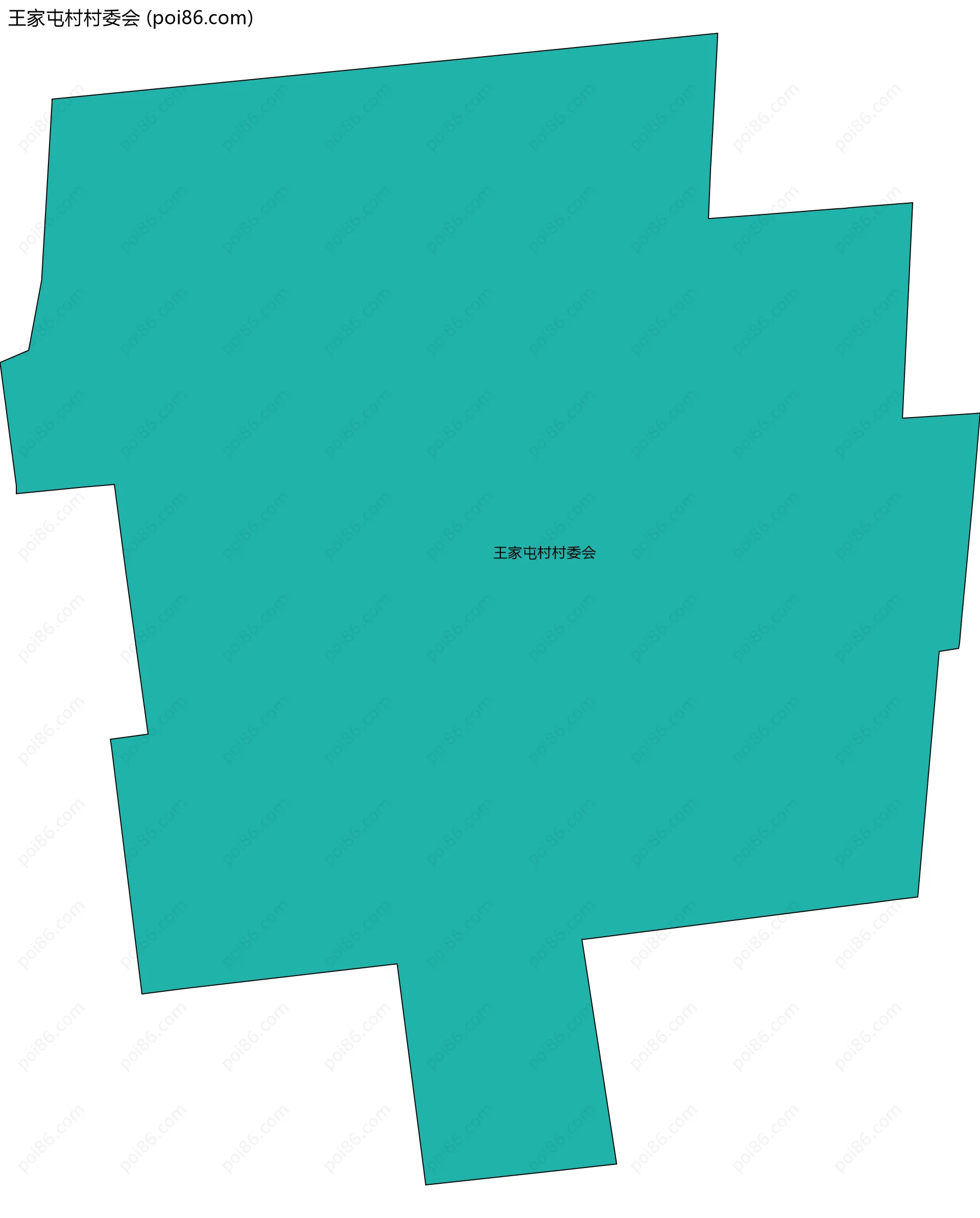 王家屯村村委会边界地图