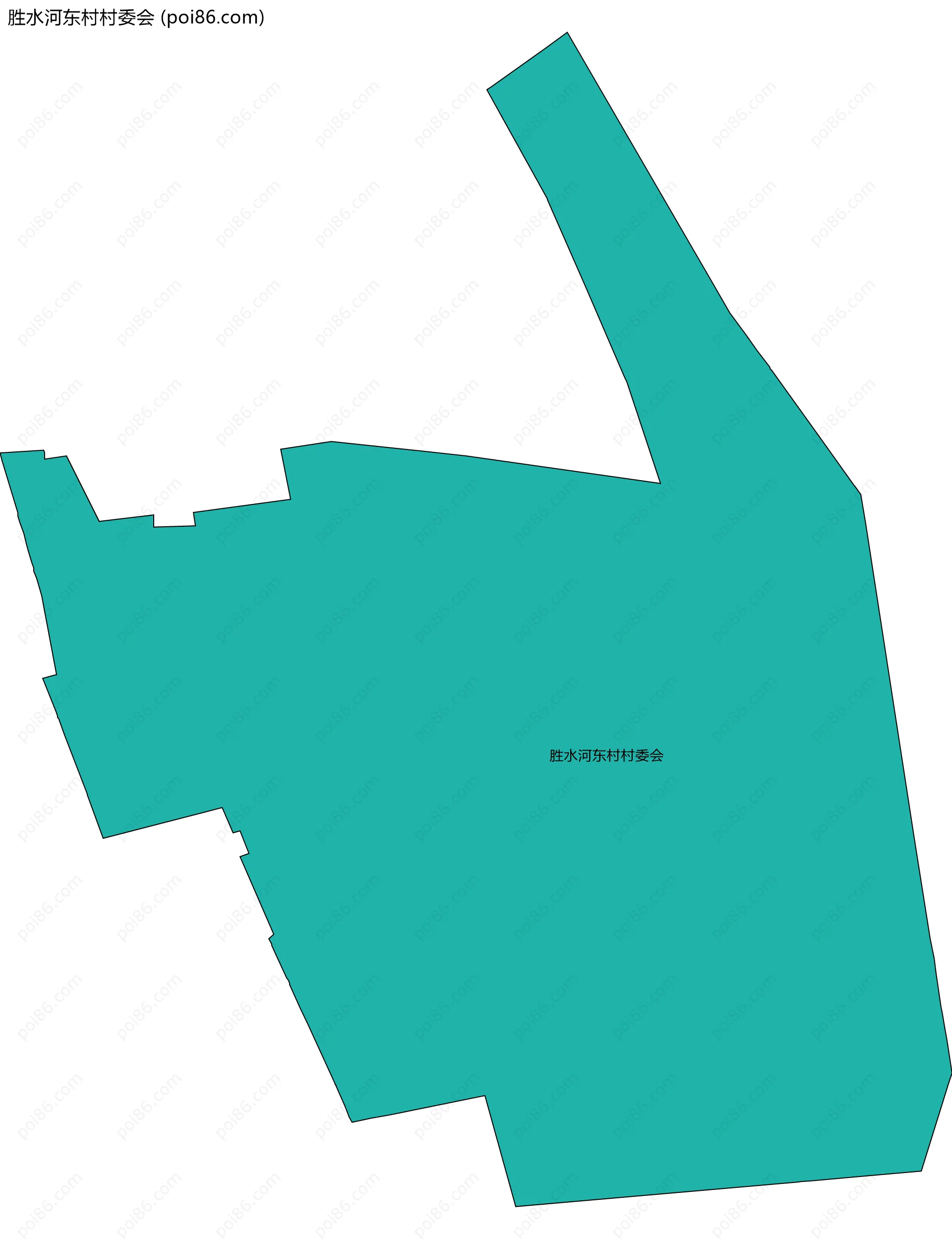 胜水河东村村委会边界地图