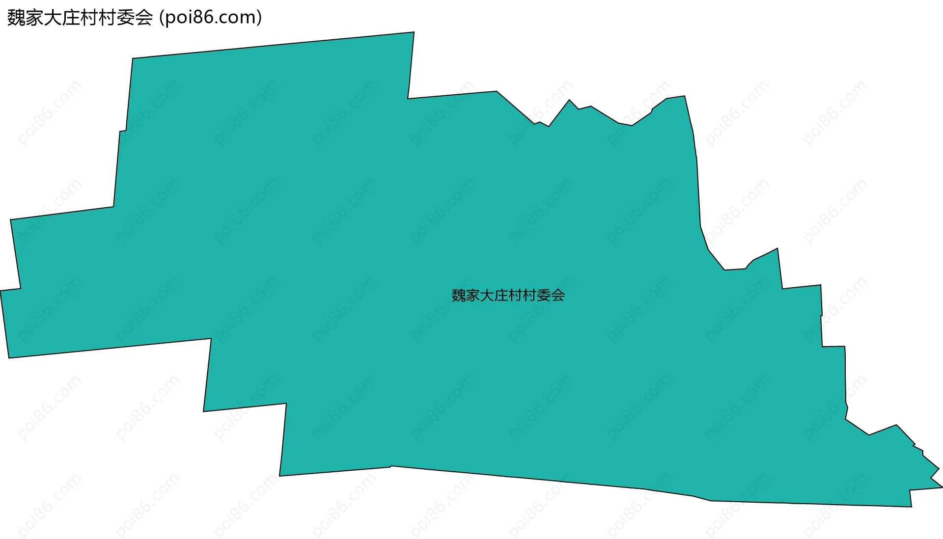 魏家大庄村村委会边界地图