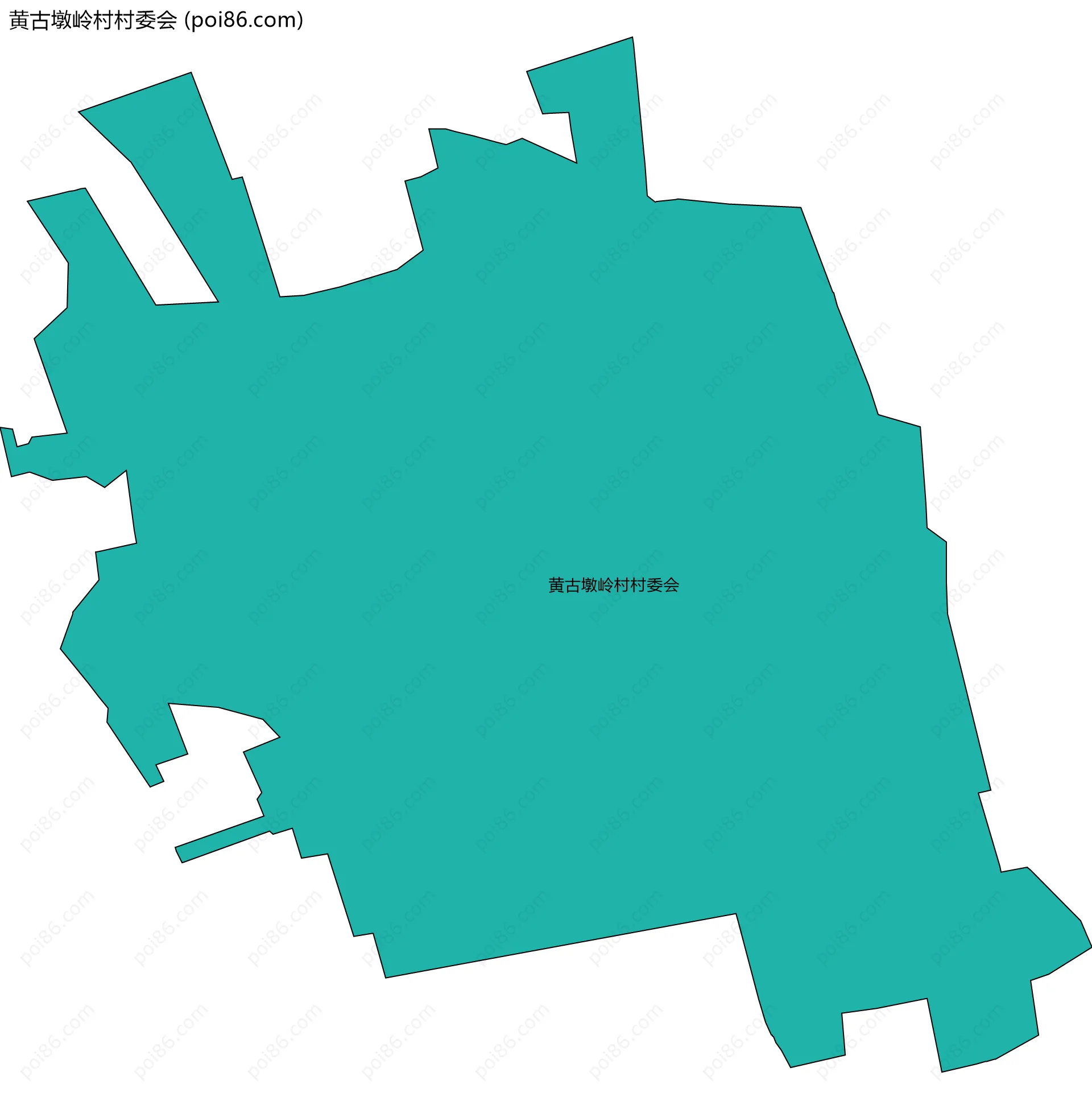 黄古墩岭村村委会边界地图