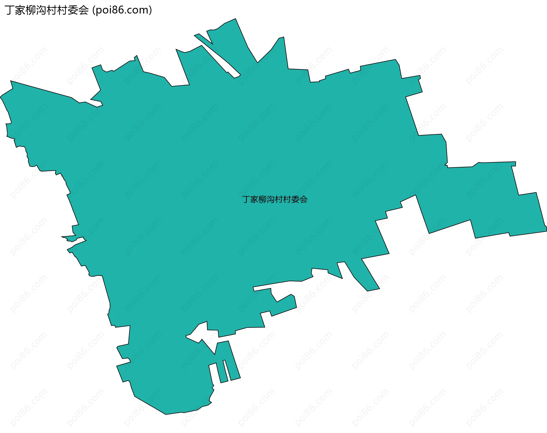 丁家柳沟村村委会边界地图