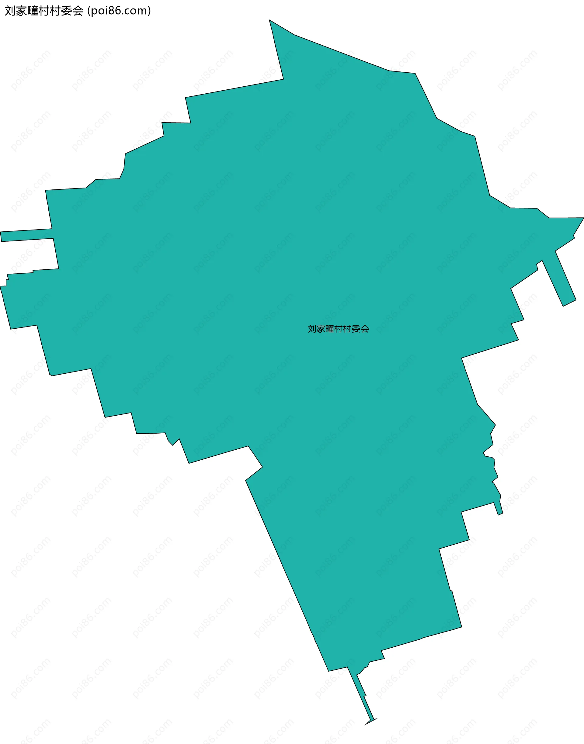 刘家疃村村委会边界地图