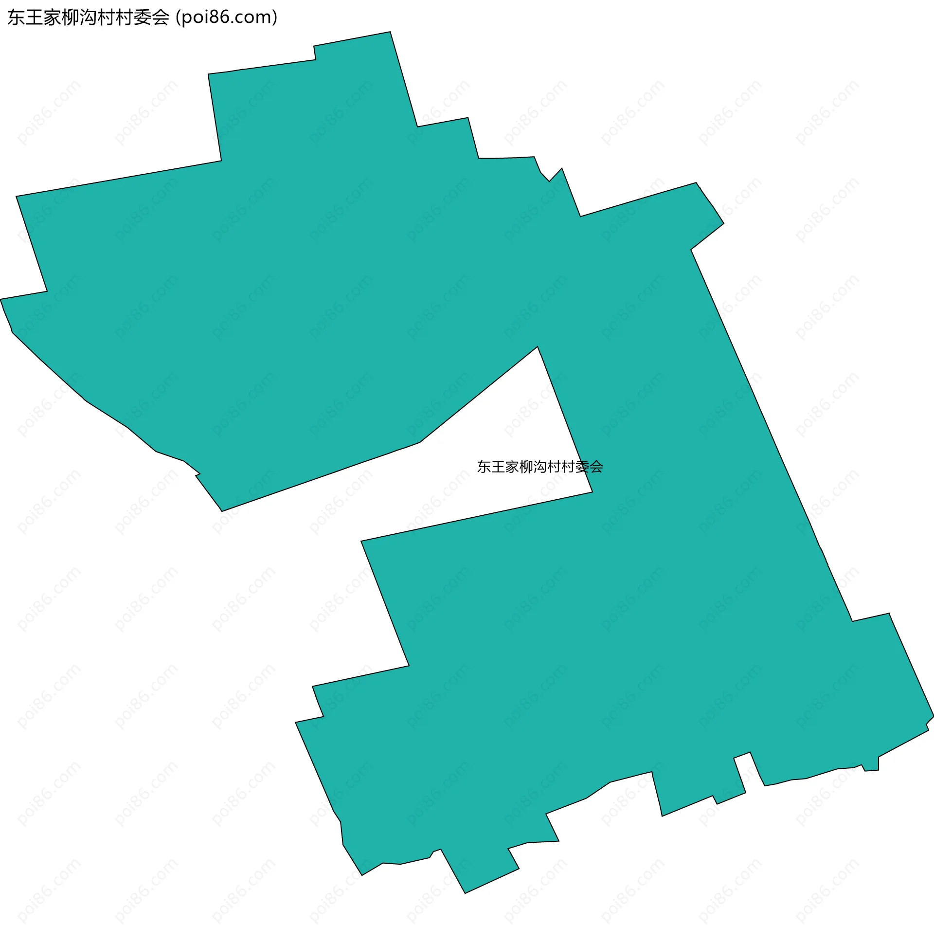 东王家柳沟村村委会边界地图