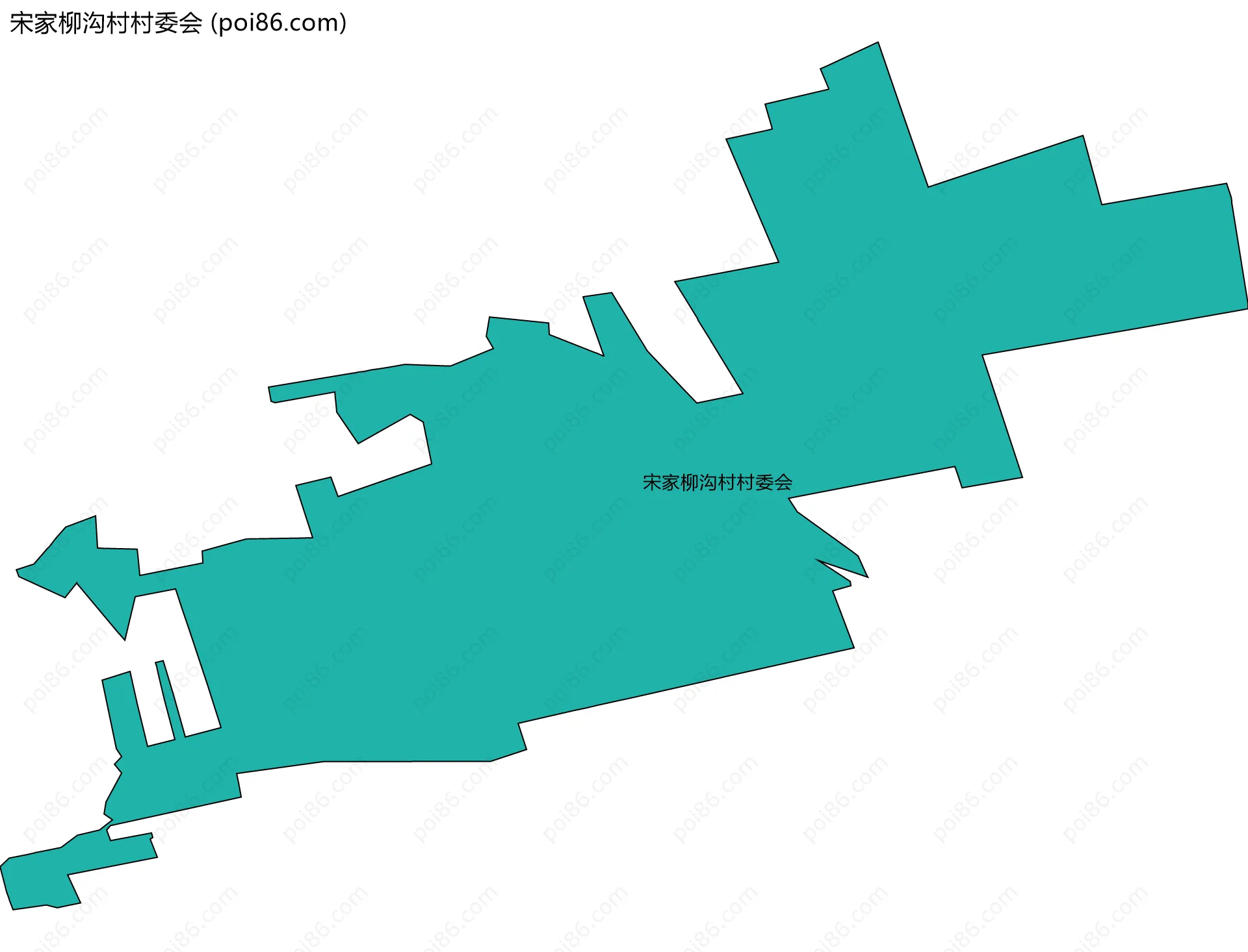 宋家柳沟村村委会边界地图