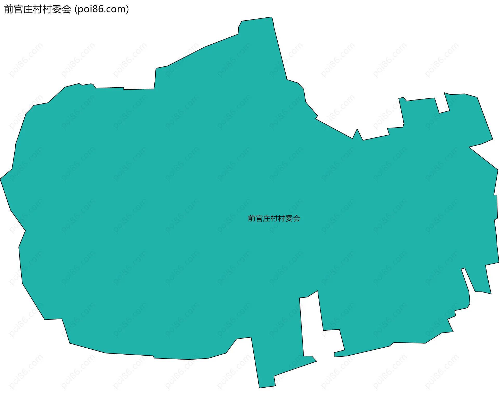 前官庄村村委会边界地图