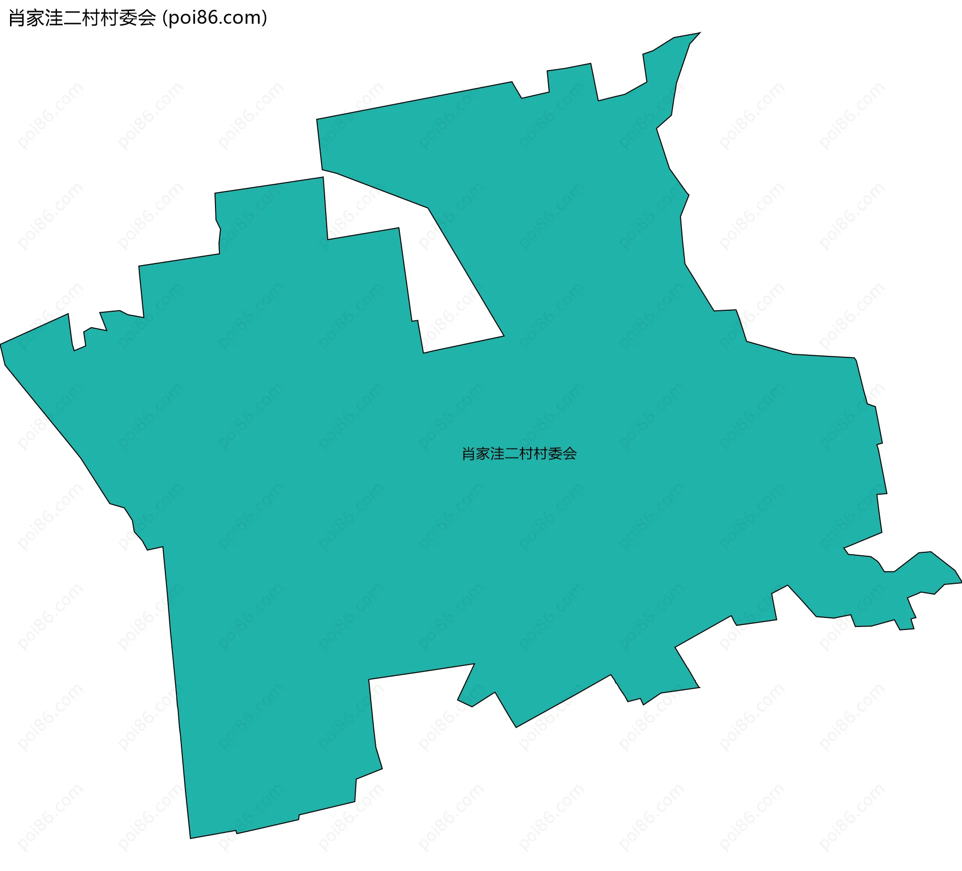 肖家洼二村村委会边界地图
