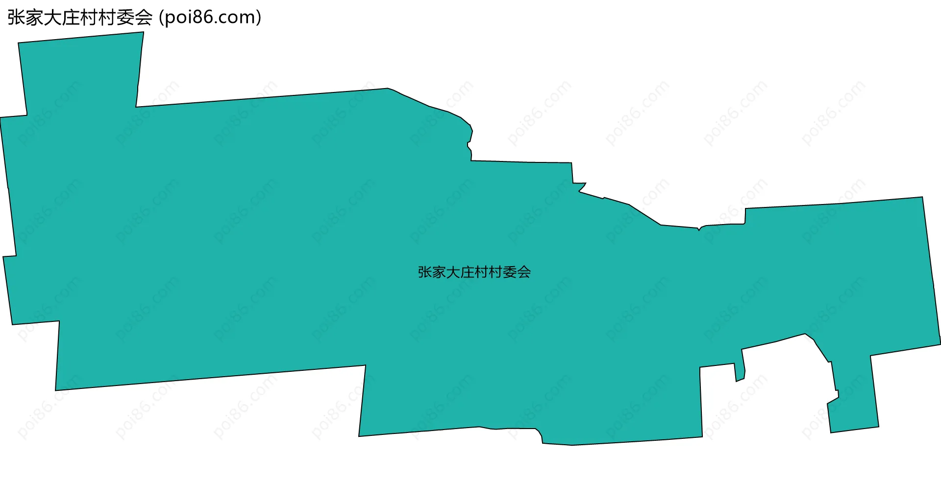张家大庄村村委会边界地图