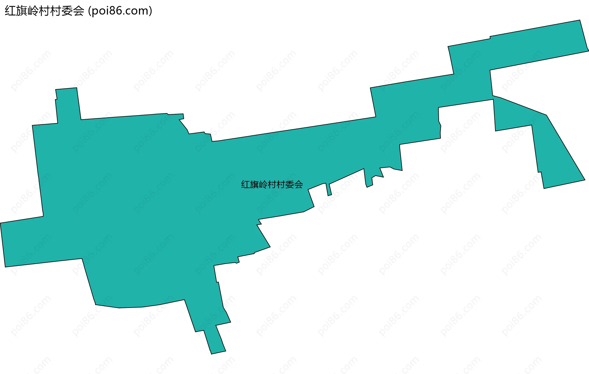 红旗岭村村委会边界地图
